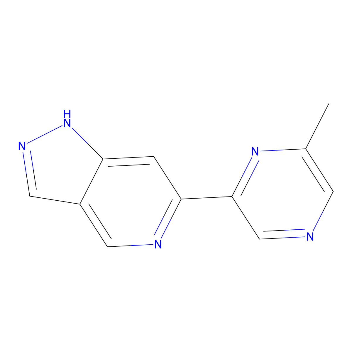 6-(6-methylpyrazin-2-yl)-1H-pyrazolo[4,3-c]pyridine molecular structure, CAS 1527525-19-4