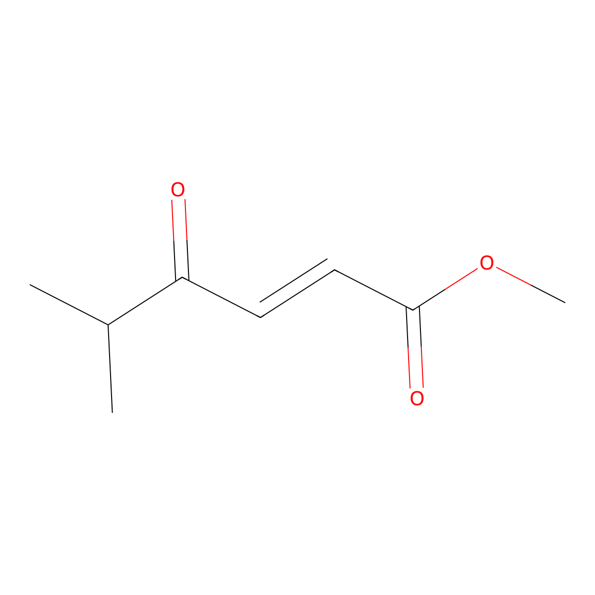Methyl 5-methyl-4-oxohex-2-enoate molecular structure, CAS 152754-30-8