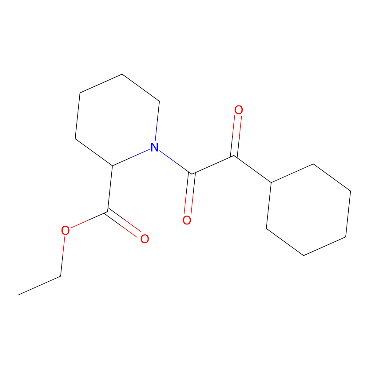 (S)-Ethyl 1-(2-cyclohexyl-2-oxoacetyl)piperidine-2-carboxylate molecular structure, CAS 152754-32-0