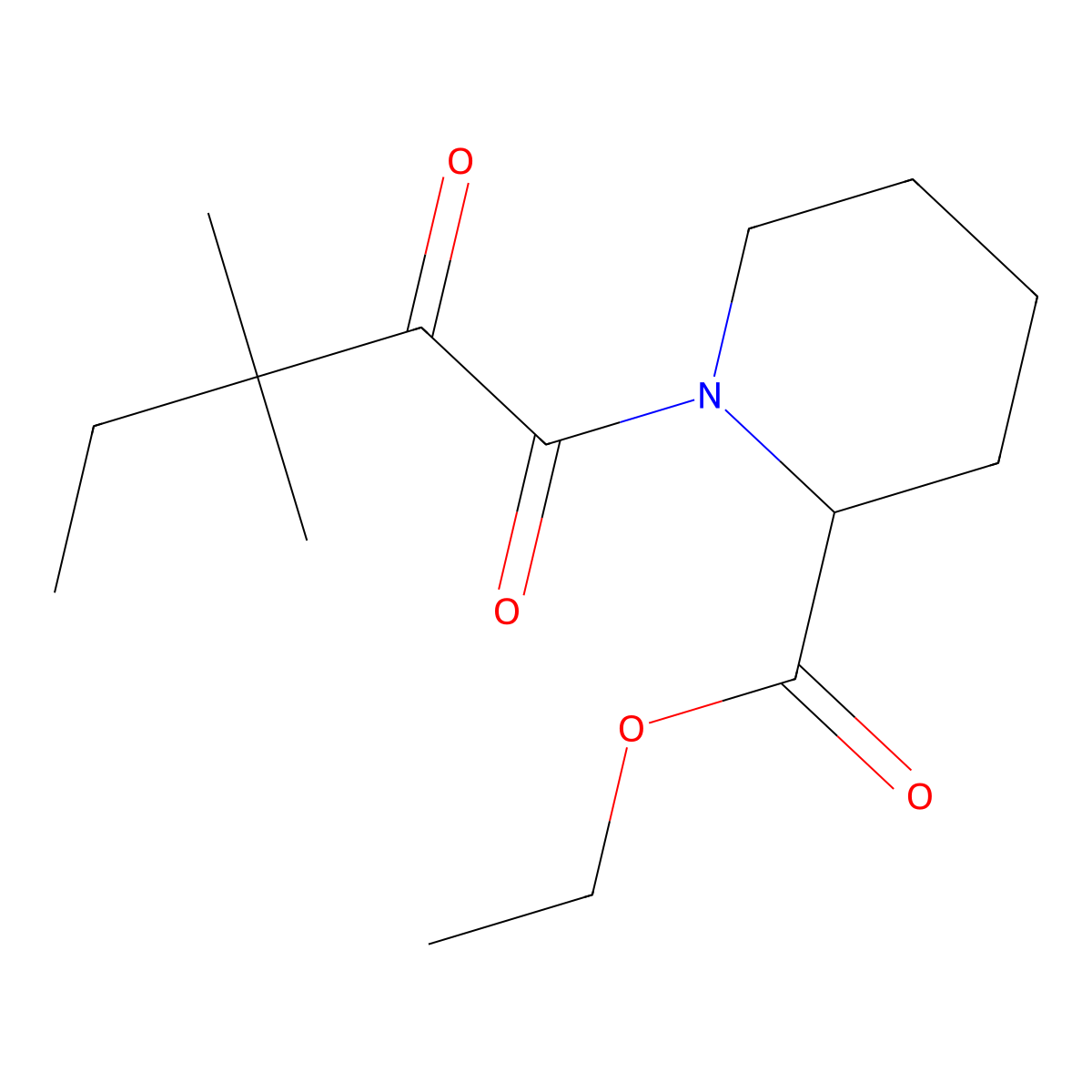 (S)-Ethyl 1-(3,3-dimethyl-2-oxopentanoyl)piperidine-2-carboxylate molecular structure, CAS 152754-33-1