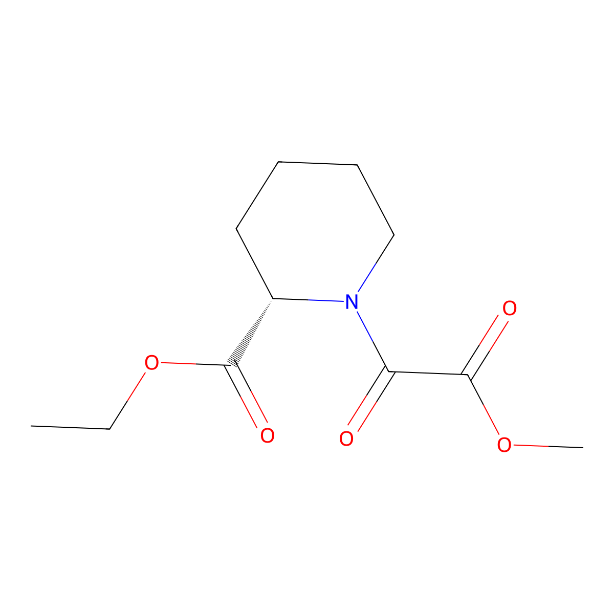 (S)-Ethyl 1-(2-methoxy-2-oxoacetyl)piperidine-2-carboxylate molecular structure, CAS 152754-46-6