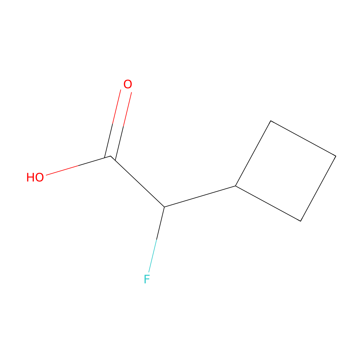 2-Cyclobutyl-2-fluoroacetic acid molecular structure, CAS 1527583-05-6