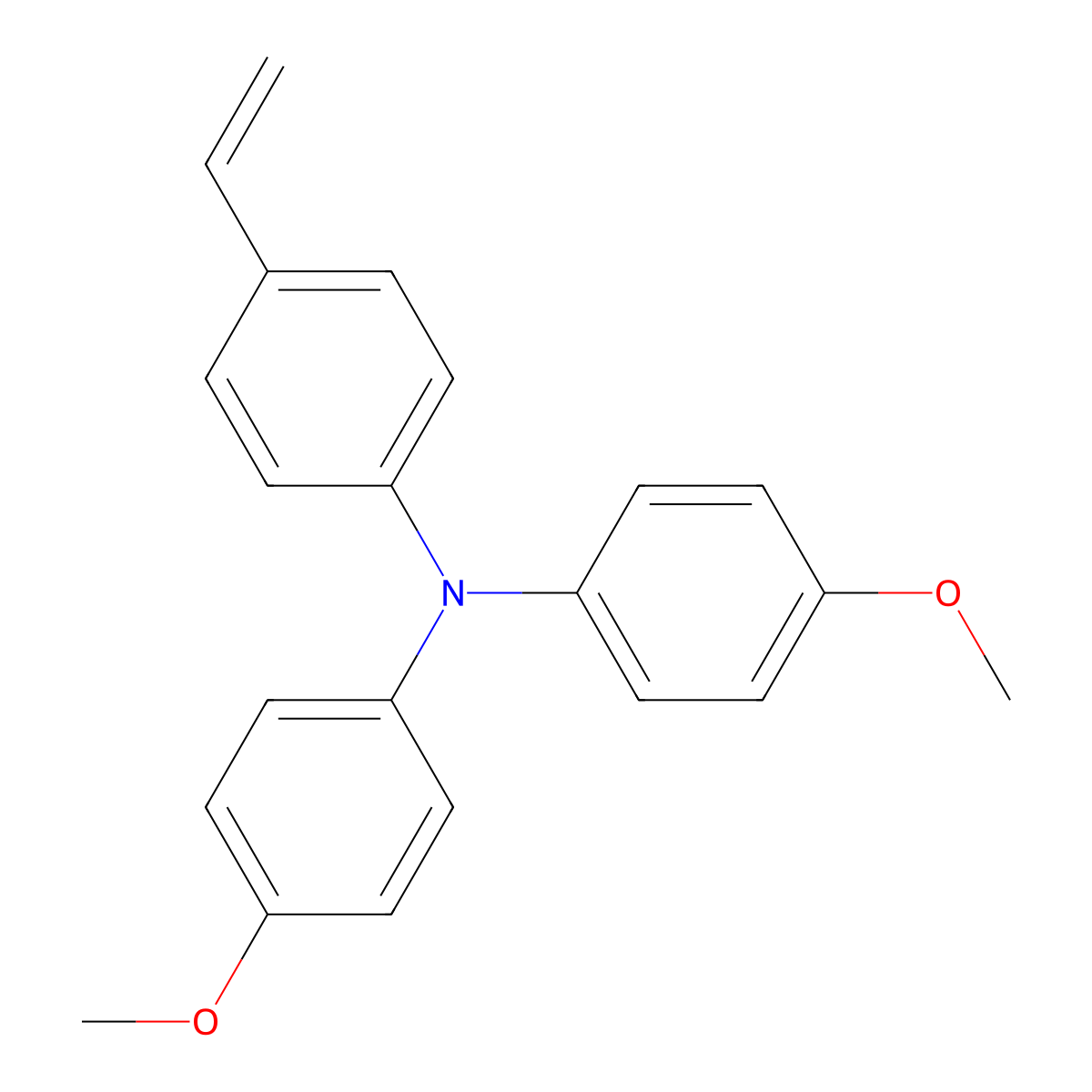 4-methoxy-N-(4-methoxyphenyl)-N-(4-vinylphenyl)aniline molecular structure, CAS 152759-09-6