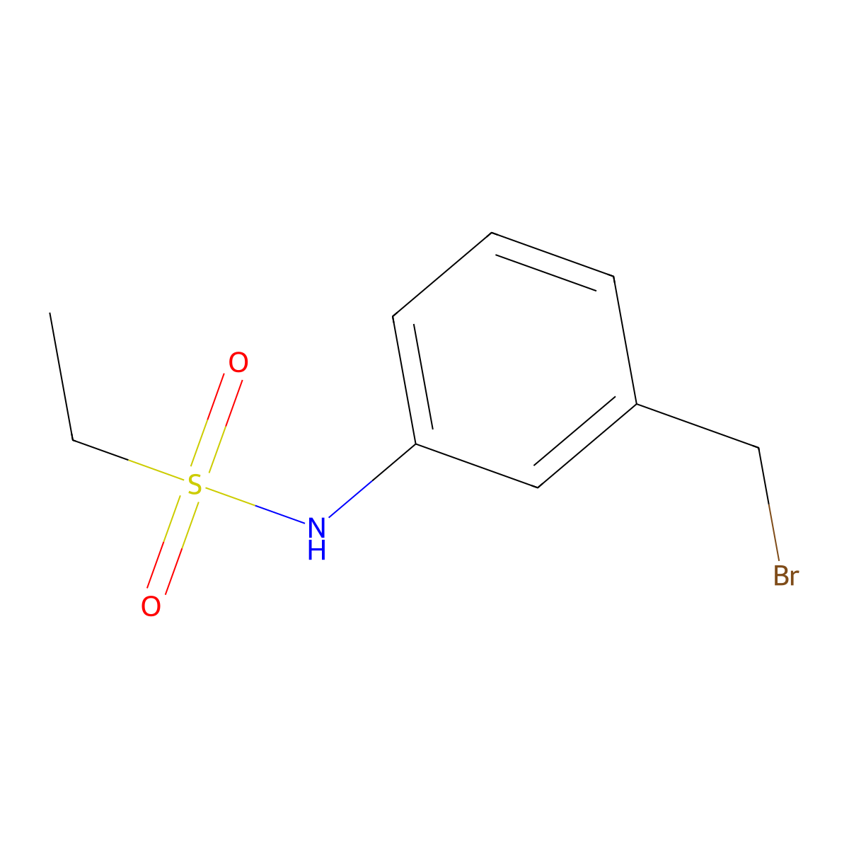 N-(3-(Bromomethyl)phenyl)ethanesulfonamide molecular structure, CAS 1527625-31-5