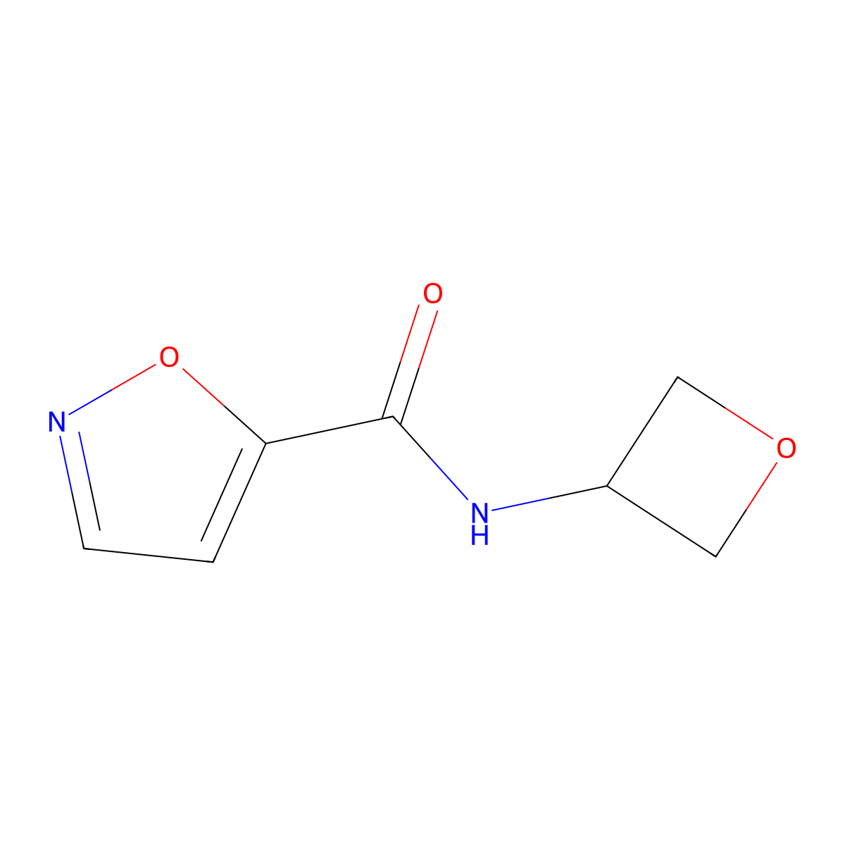 N-(oxetan-3-yl)-1,2-oxazole-5-carboxamide molecular structure, CAS 1527627-98-0