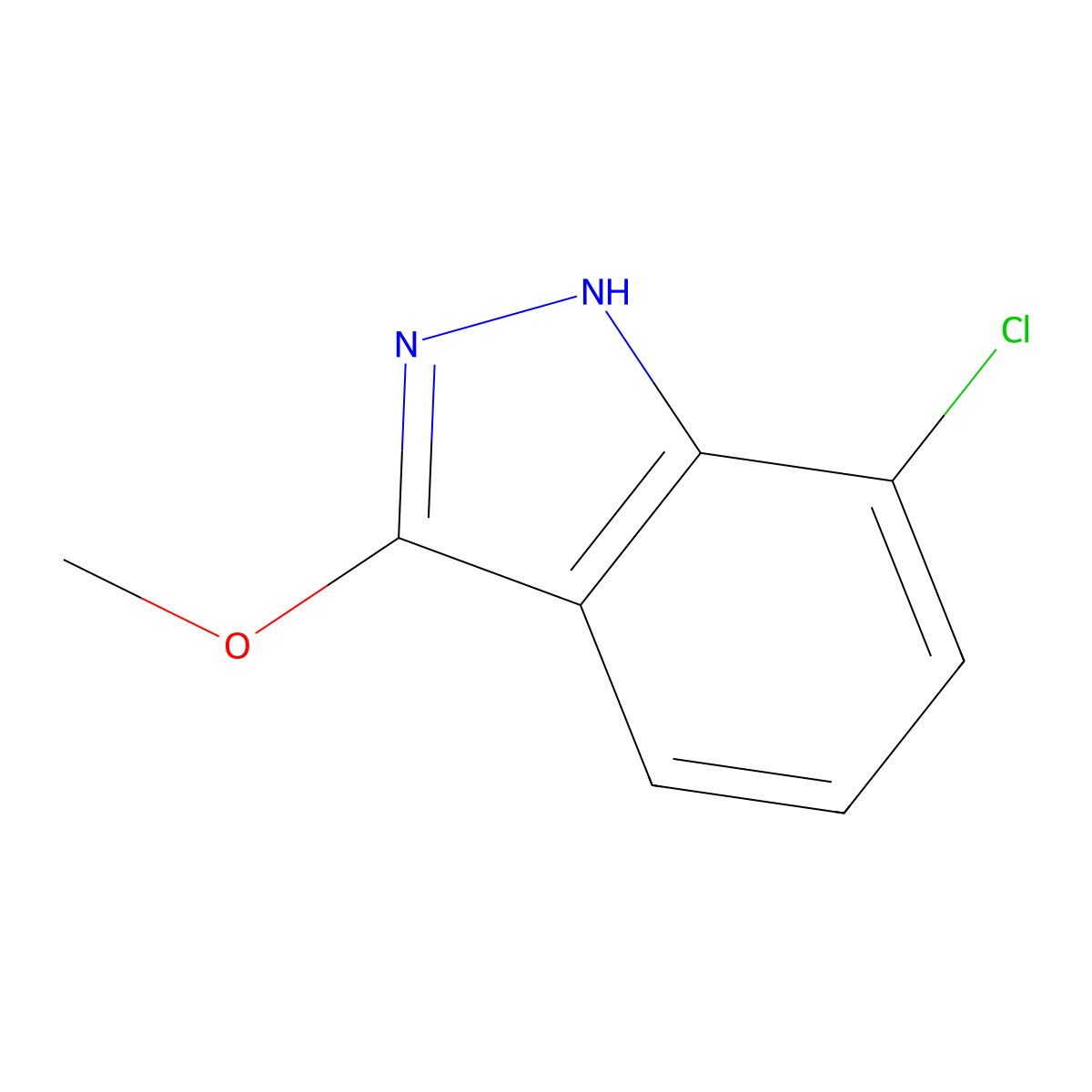 7-Chloro-3-methoxy-1H-indazole molecular structure, CAS 1527632-41-2