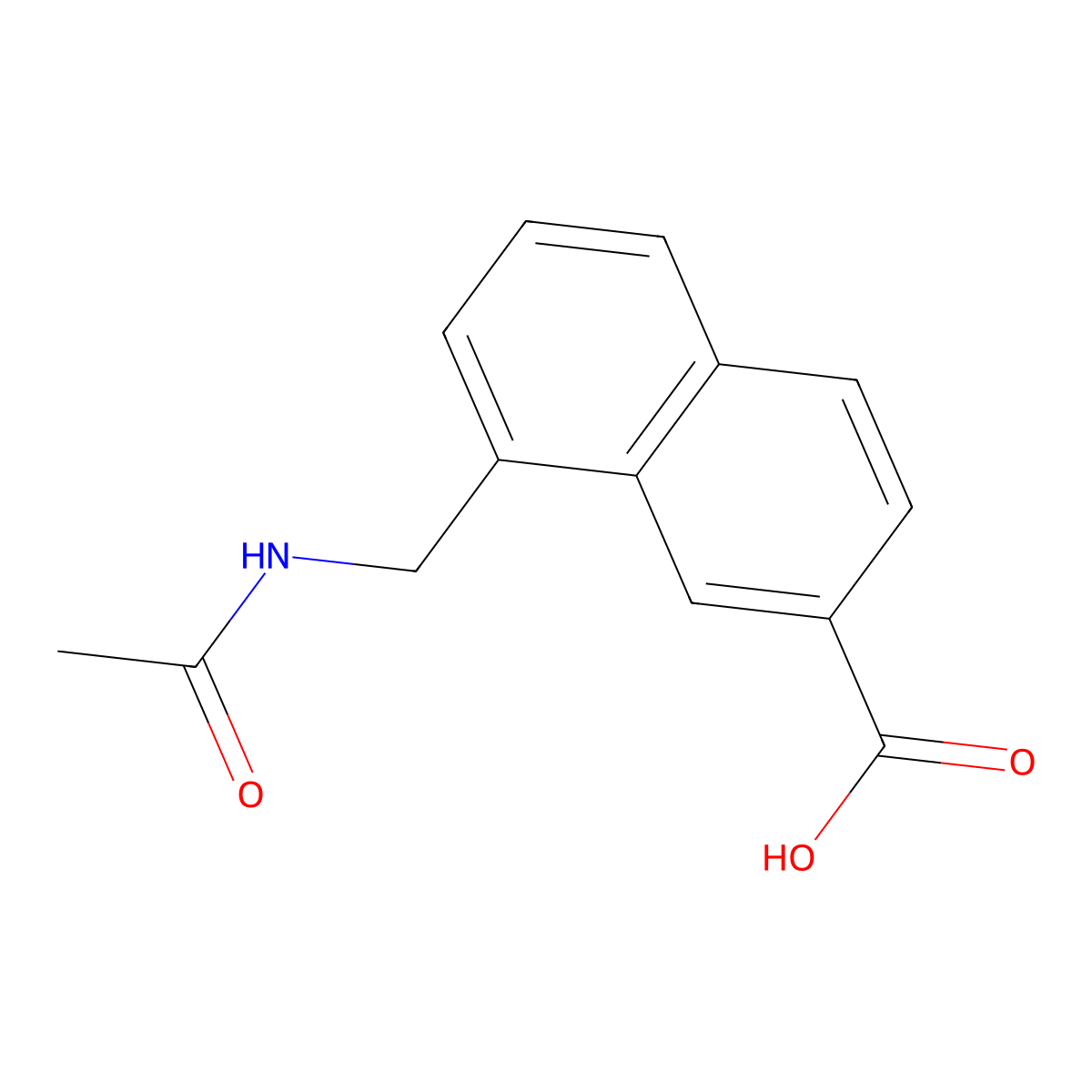 8-(Acetamidomethyl)naphthalene-2-carboxylic acid molecular structure, CAS 152768-97-3