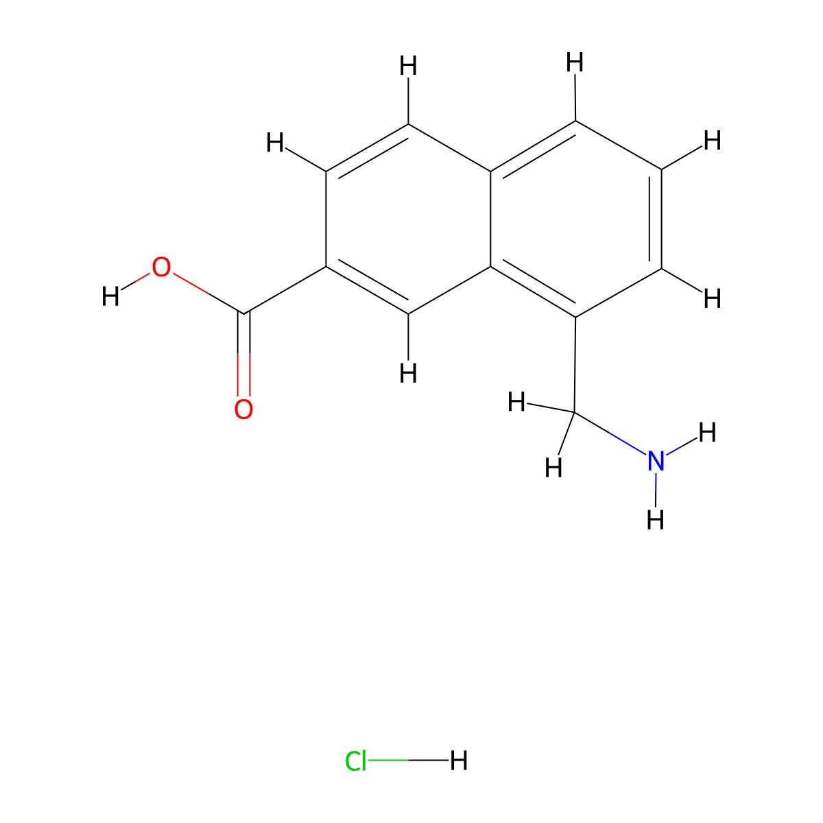 8-(Aminomethyl)naphthalene-2-carboxylic acid hydrochloride molecular structure, CAS 152768-98-4