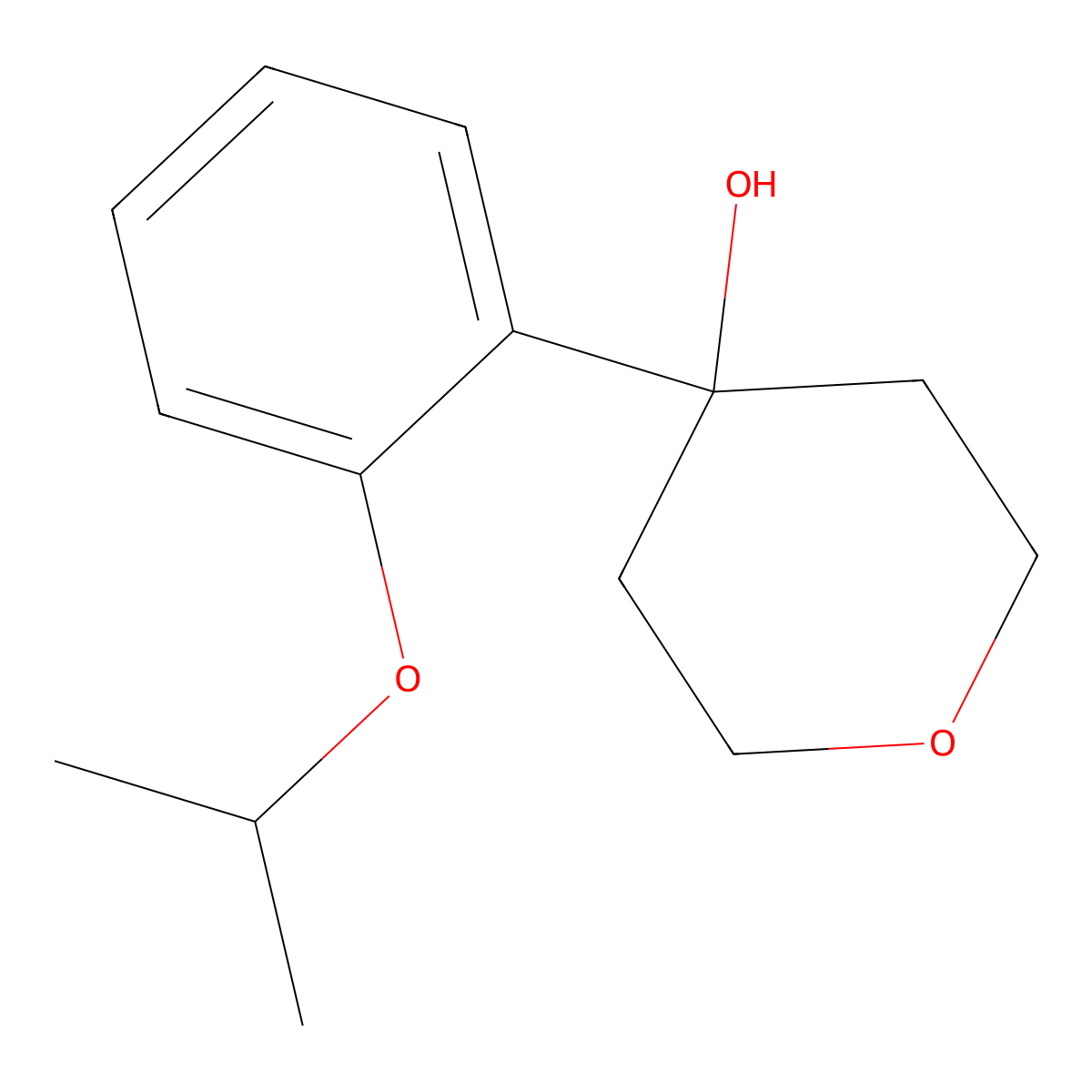 4-(2-iso-Propoxyphenyl)oxan-4-ol molecular structure, CAS 1527700-57-7
