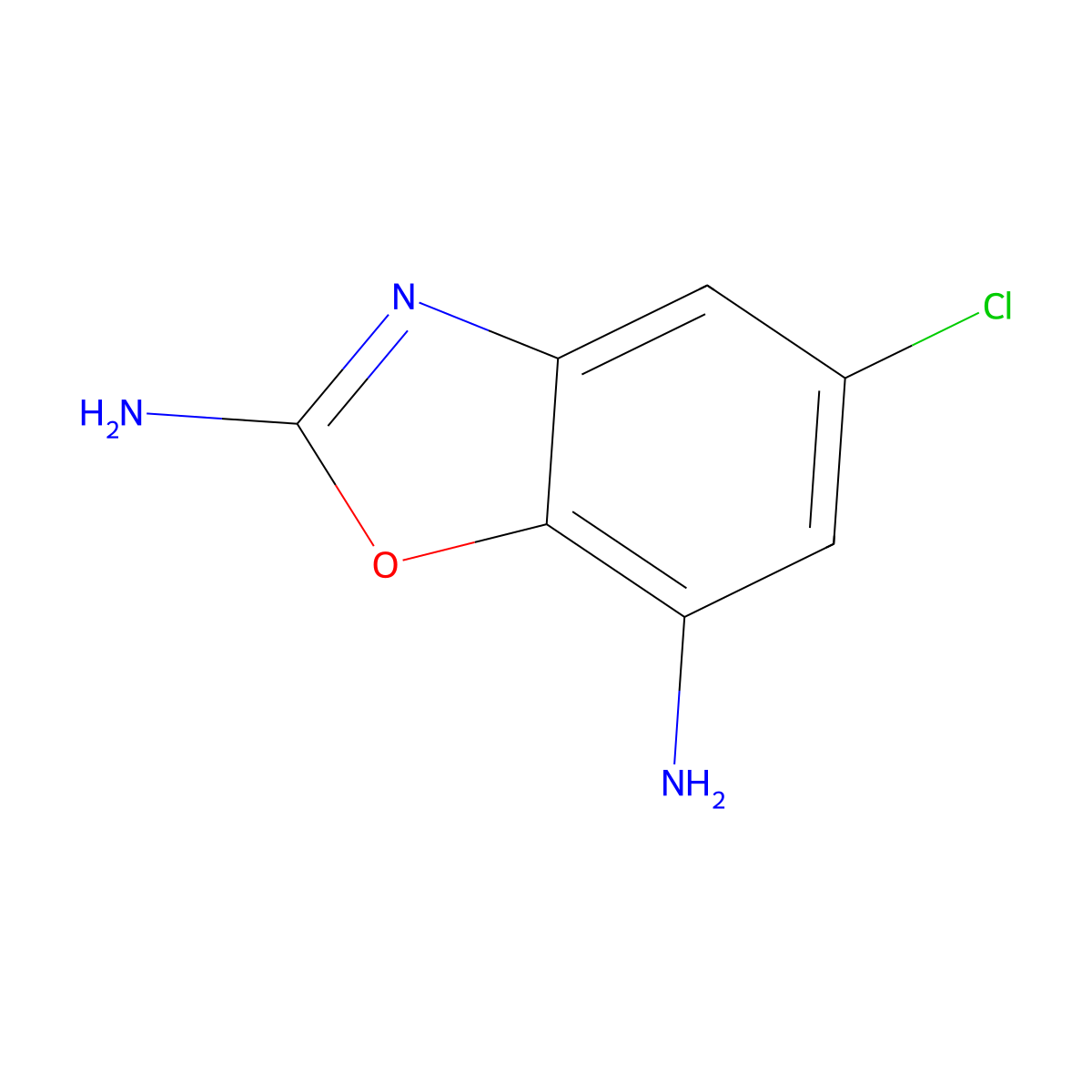 5-Chlorobenzo[d]oxazole-2,7-diamine molecular structure, CAS 1527772-69-5