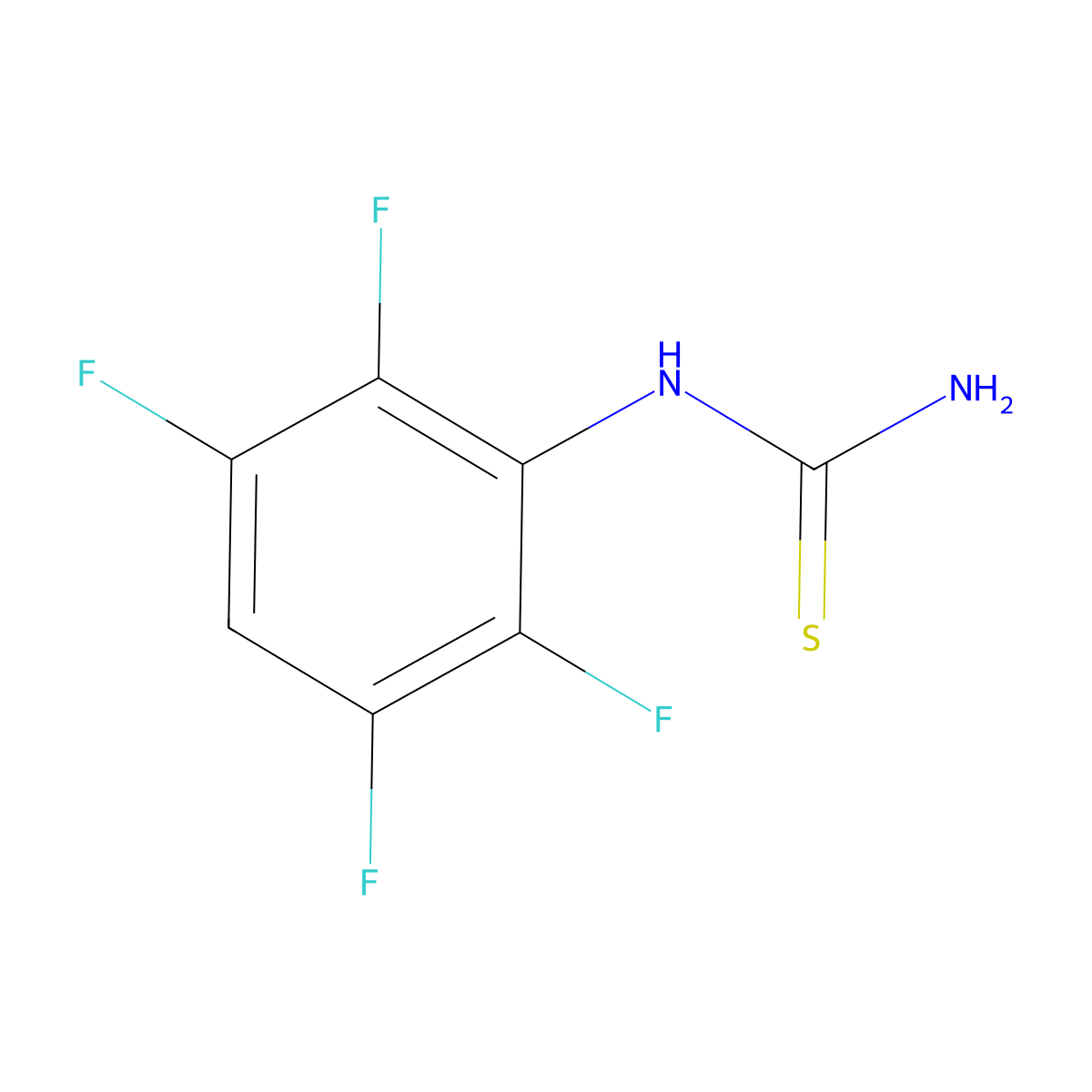 (2,3,5,6-Tetrafluorophenyl)thiourea molecular structure, CAS 1527778-61-5