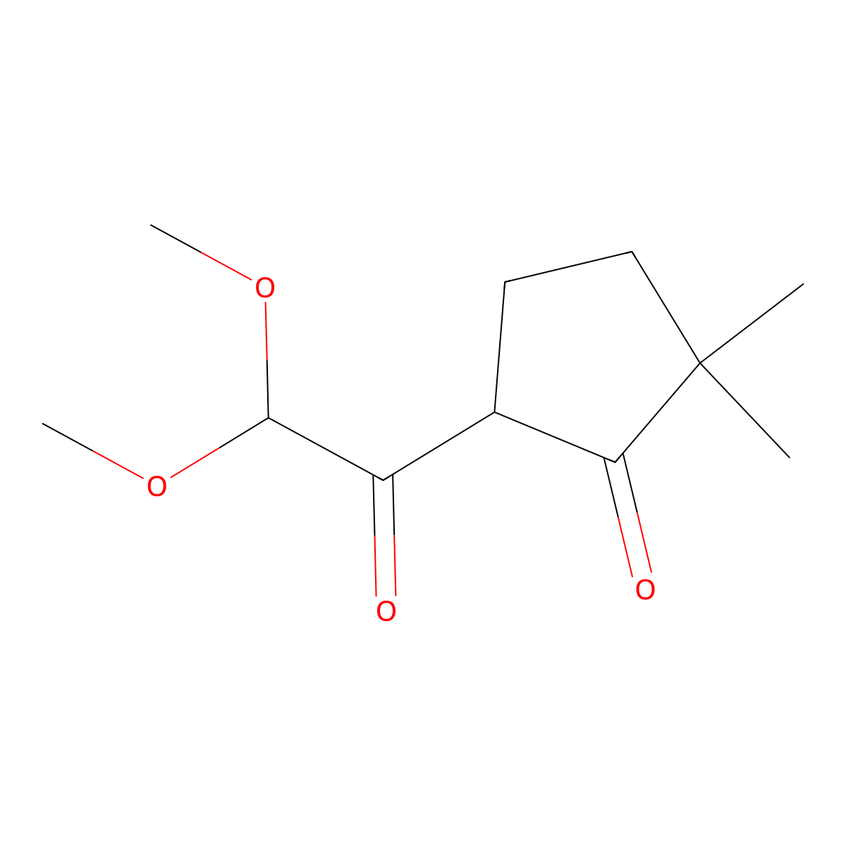 5-(2,2-Dimethoxyacetyl)-2,2-dimethylcyclopentan-1-one molecular structure, CAS 1527789-80-5