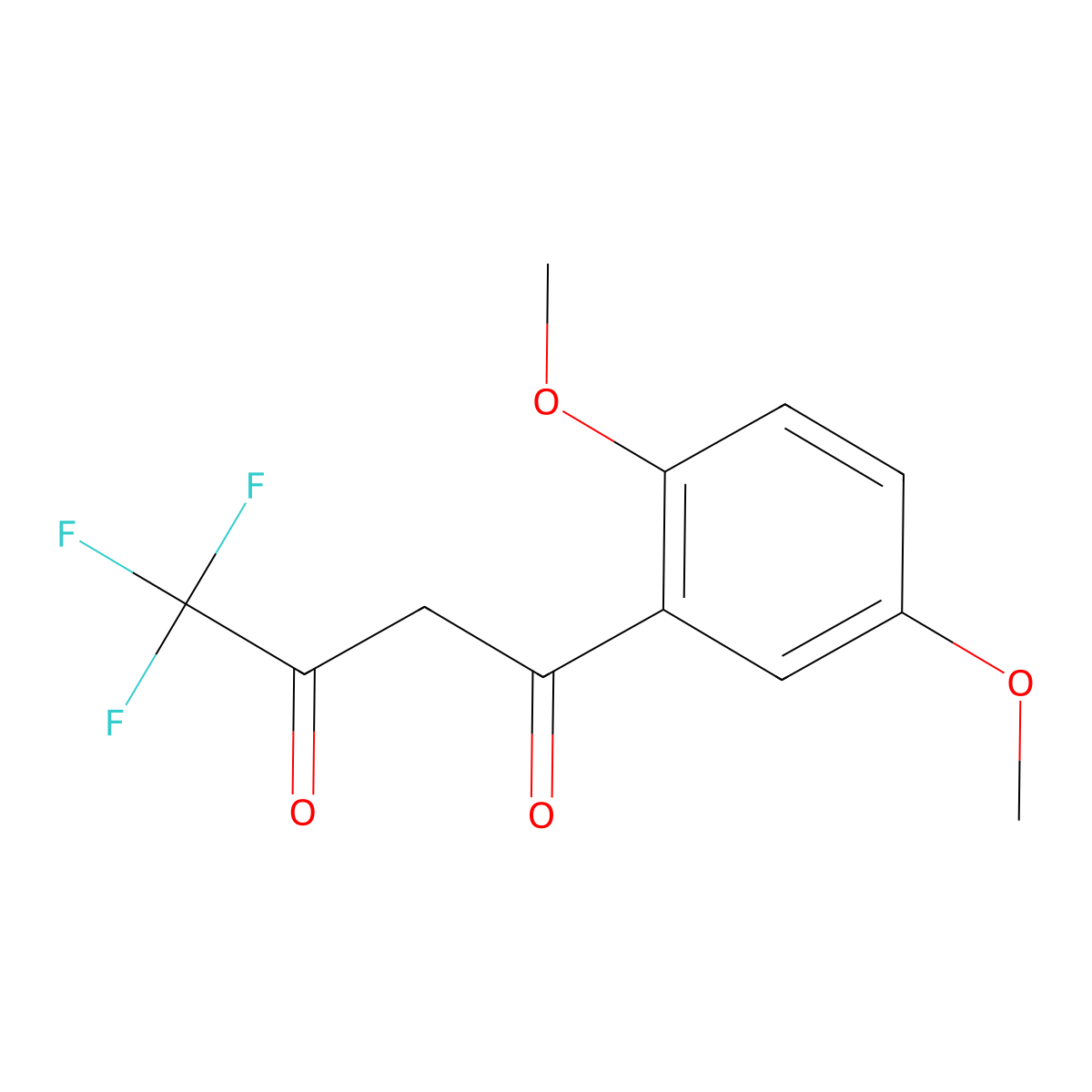 1-(2,5-Dimethoxyphenyl)-4,4,4-trifluorobutane-1,3-dione molecular structure, CAS 15278-30-5