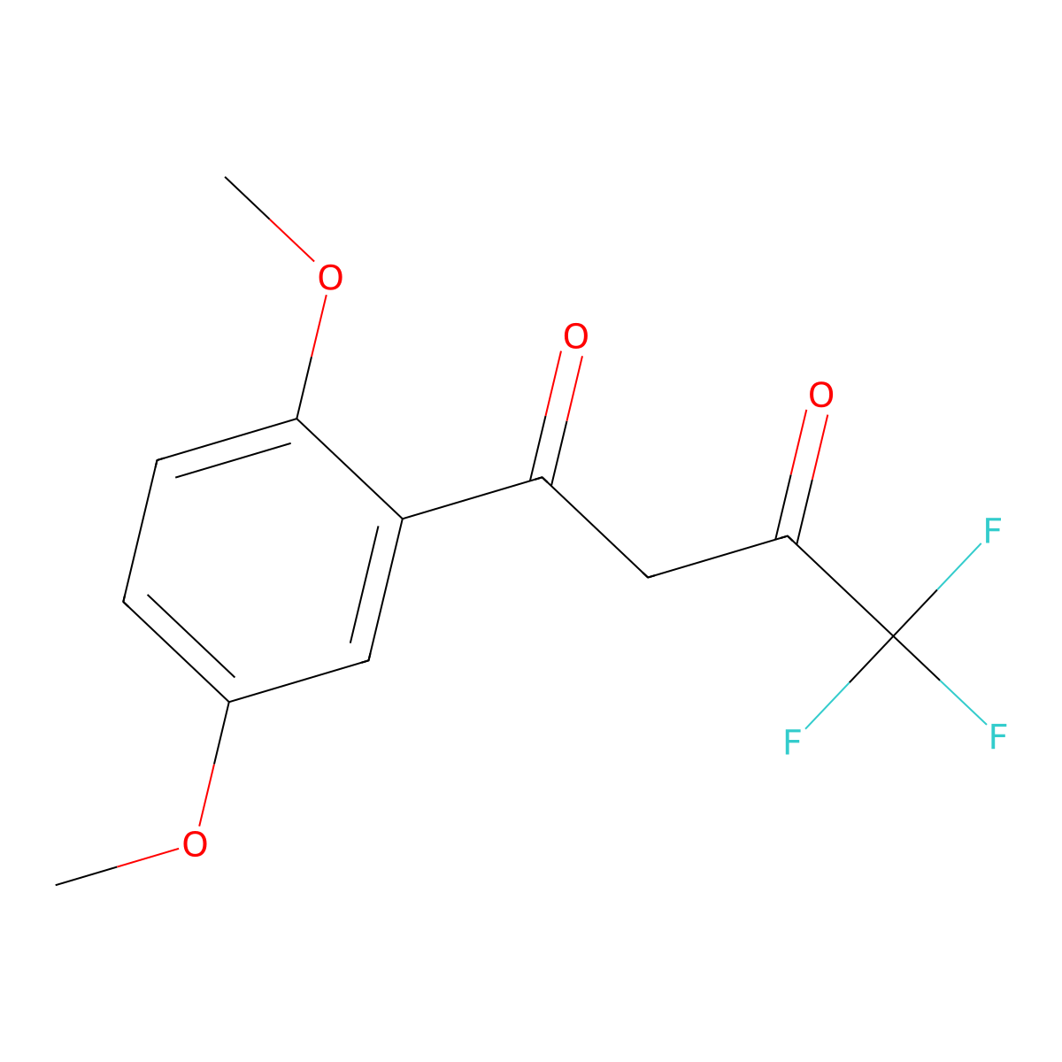 1-(2,5-Dimethoxyphenyl)-4,4,4-trifluorobutane-1,3-dione molecular structure, CAS 15278-30-5