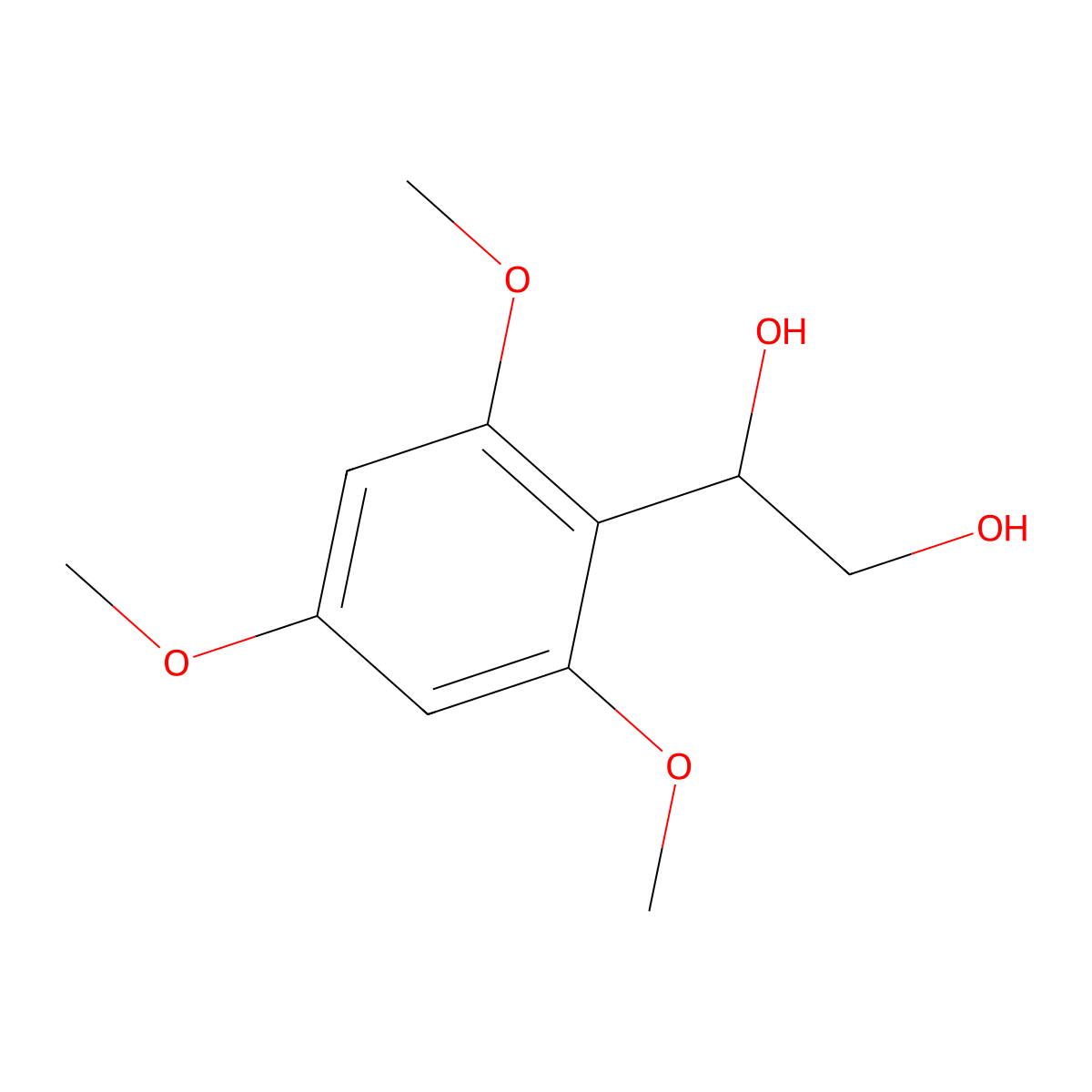 1-(2,4,6-Trimethoxyphenyl)ethane-1,2-diol molecular structure, CAS 1527804-71-2