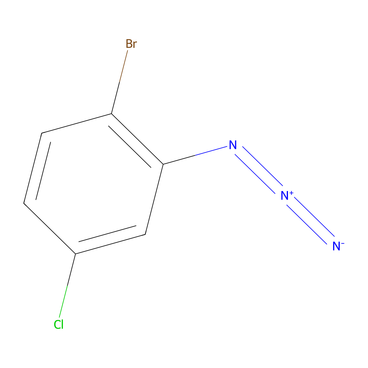 2-Azido-1-bromo-4-chlorobenzene molecular structure, CAS 1527830-69-8
