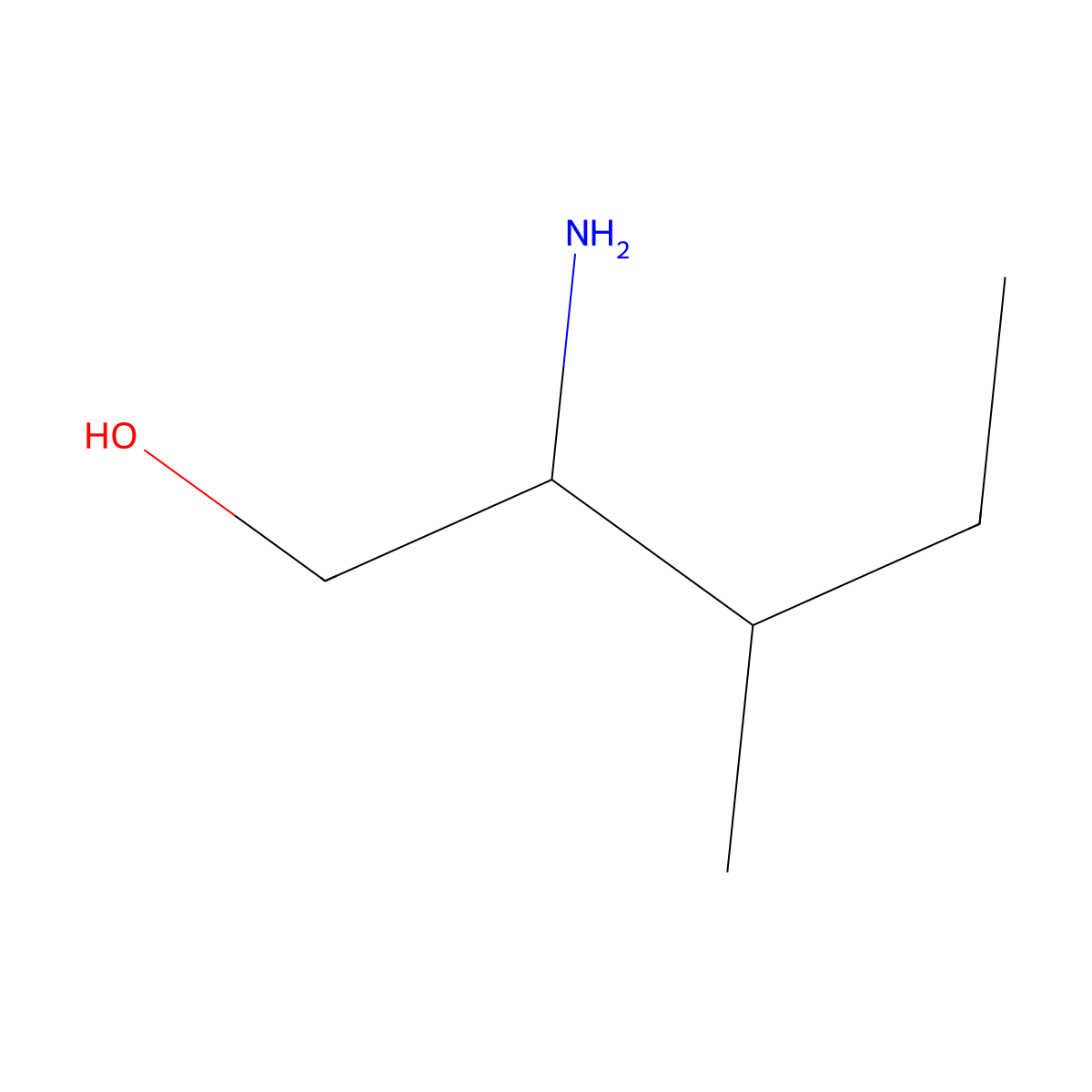 2-Amino-3-methylpentan-1-ol molecular structure, CAS 152786-10-2