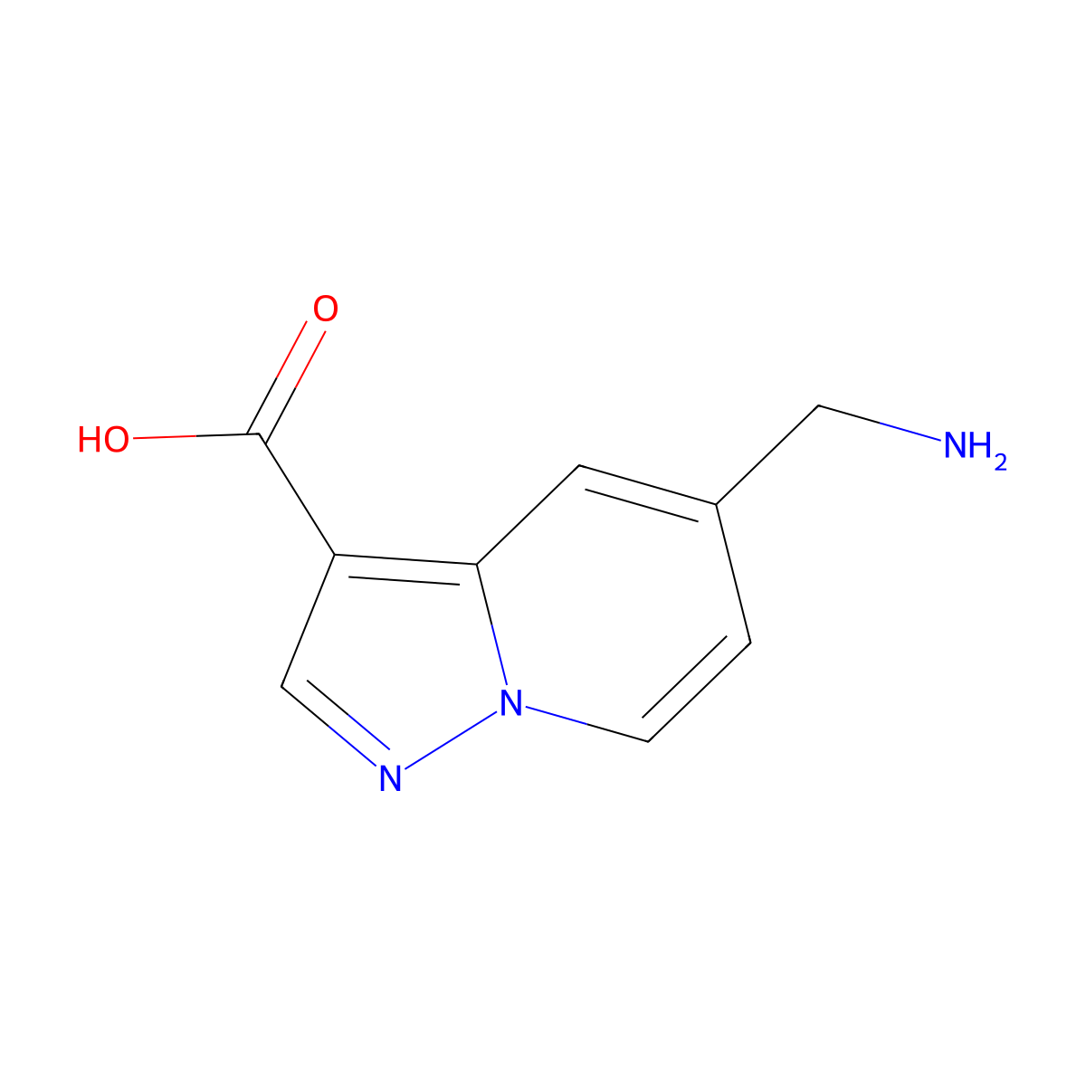 5-(Aminomethyl)pyrazolo[1,5-a]pyridine-3-carboxylic acid molecular structure, CAS 1527870-08-1