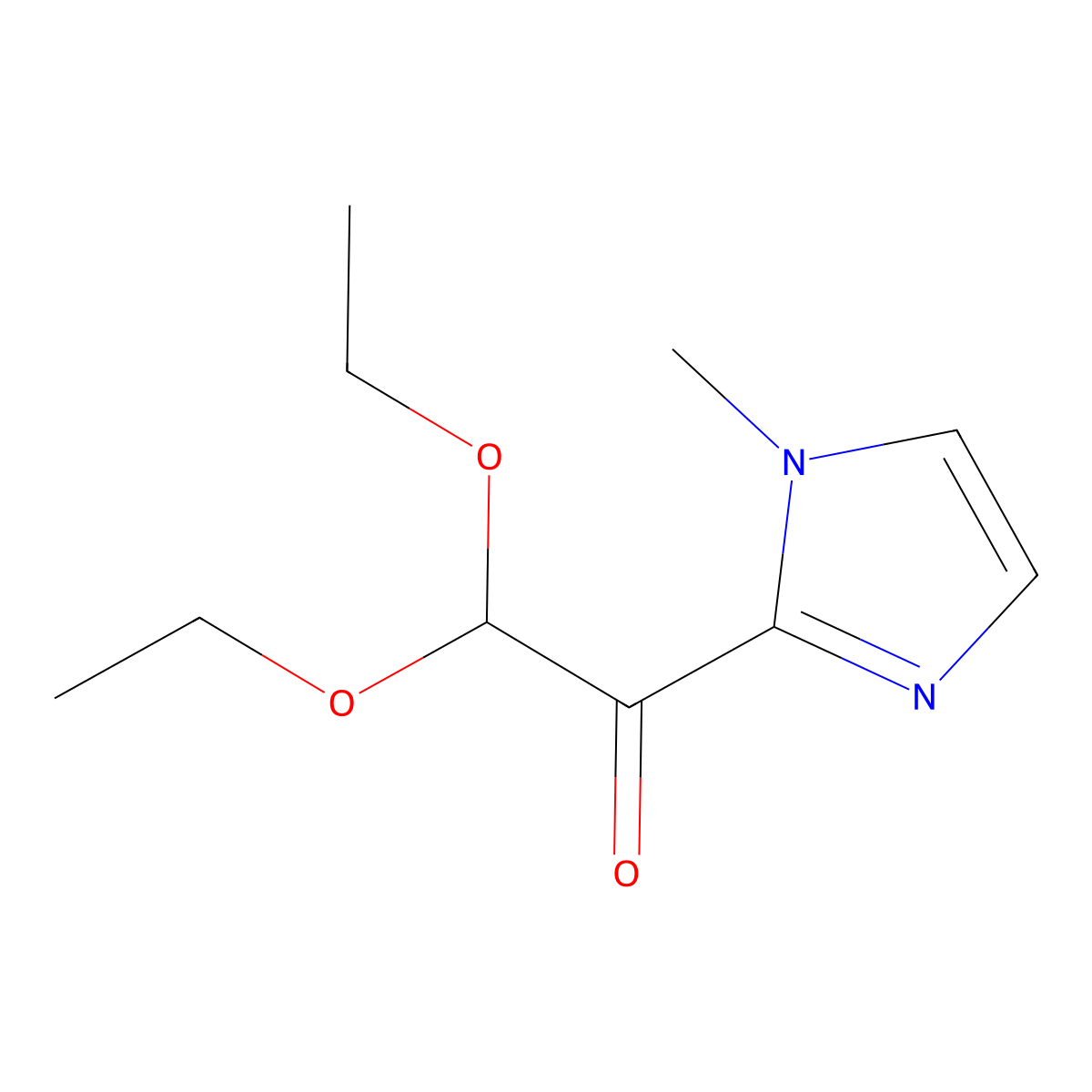 2,2-Diethoxy-1-(1-methyl-1H-imidazol-2-YL)ethan-1-one molecular structure, CAS 1527929-51-6
