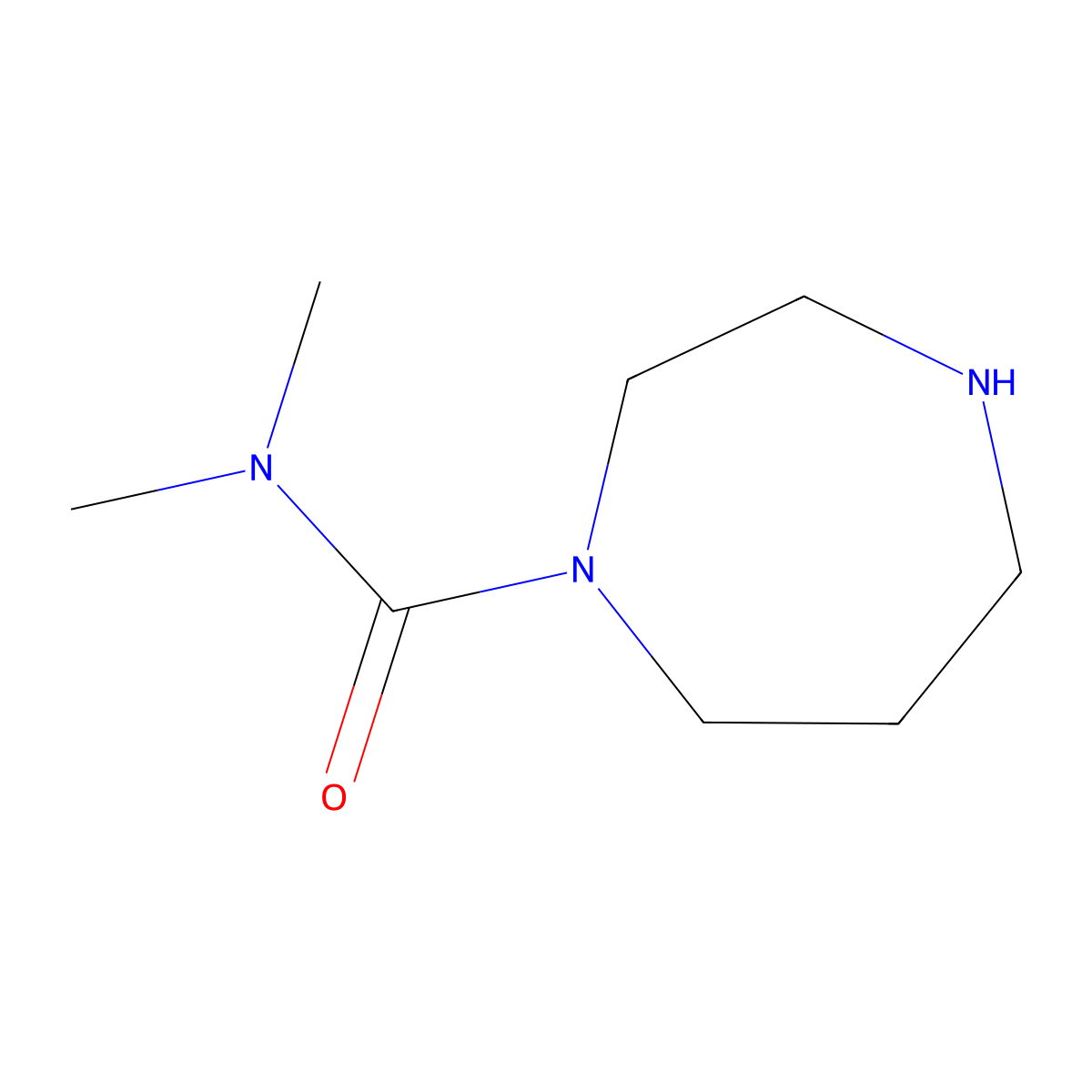 N,N-dimethyl-1,4-diazepane-1-carboxamide molecular structure, CAS 1527973-83-6