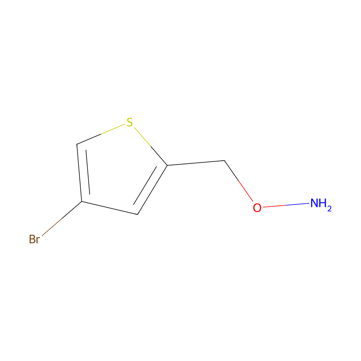 O-[(4-bromothiophen-2-yl)methyl]hydroxylamine molecular structure, CAS 1527994-40-6