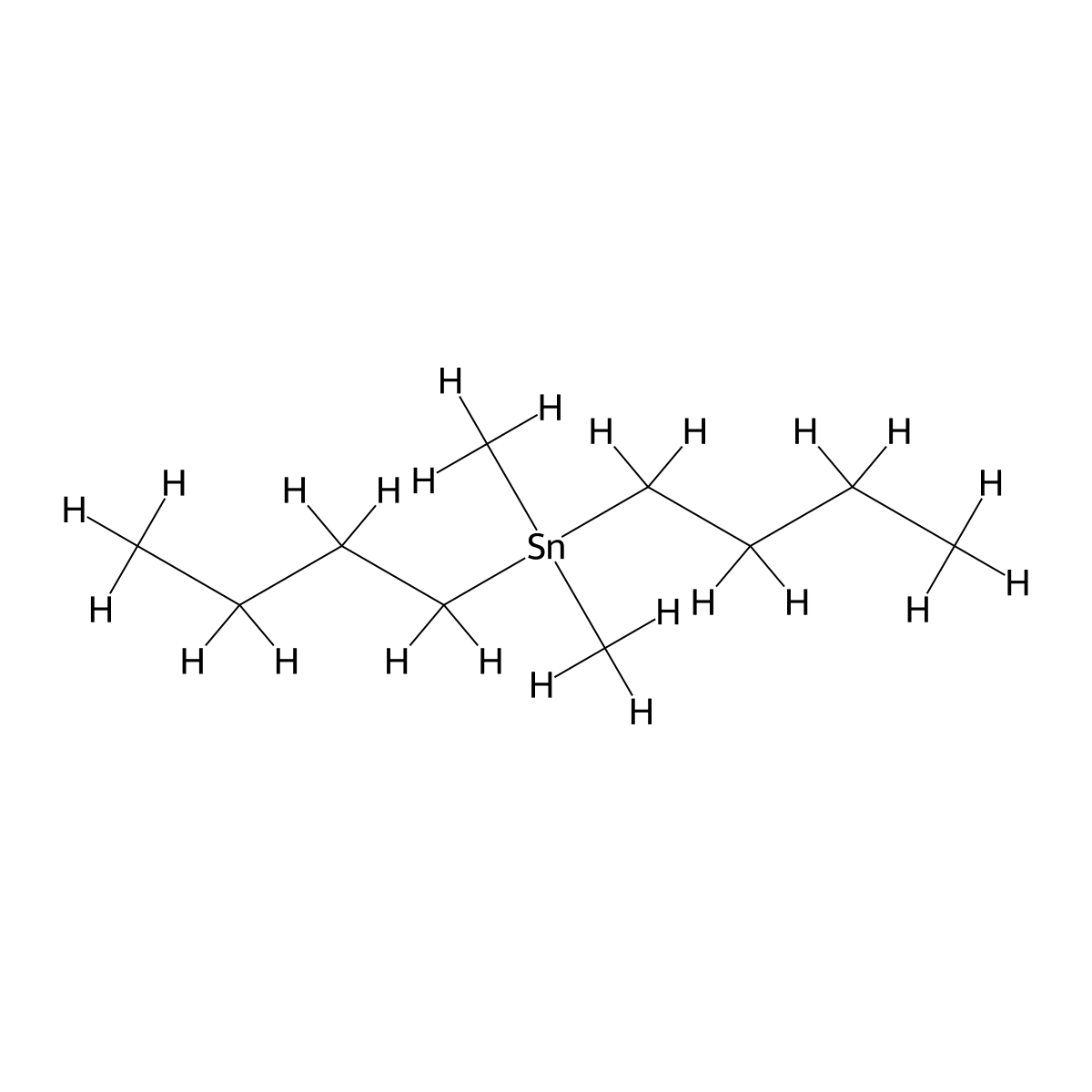 Stannane, dibutyldimethyl- molecular structure, CAS 1528-00-3