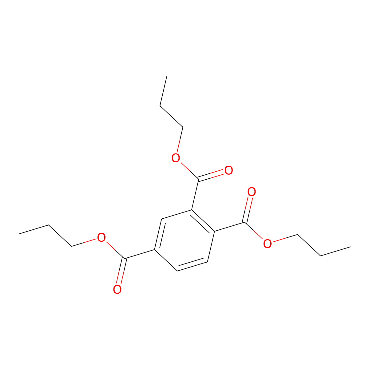Tripropyl benzene-1,2,4-tricarboxylate molecular structure, CAS 1528-53-6