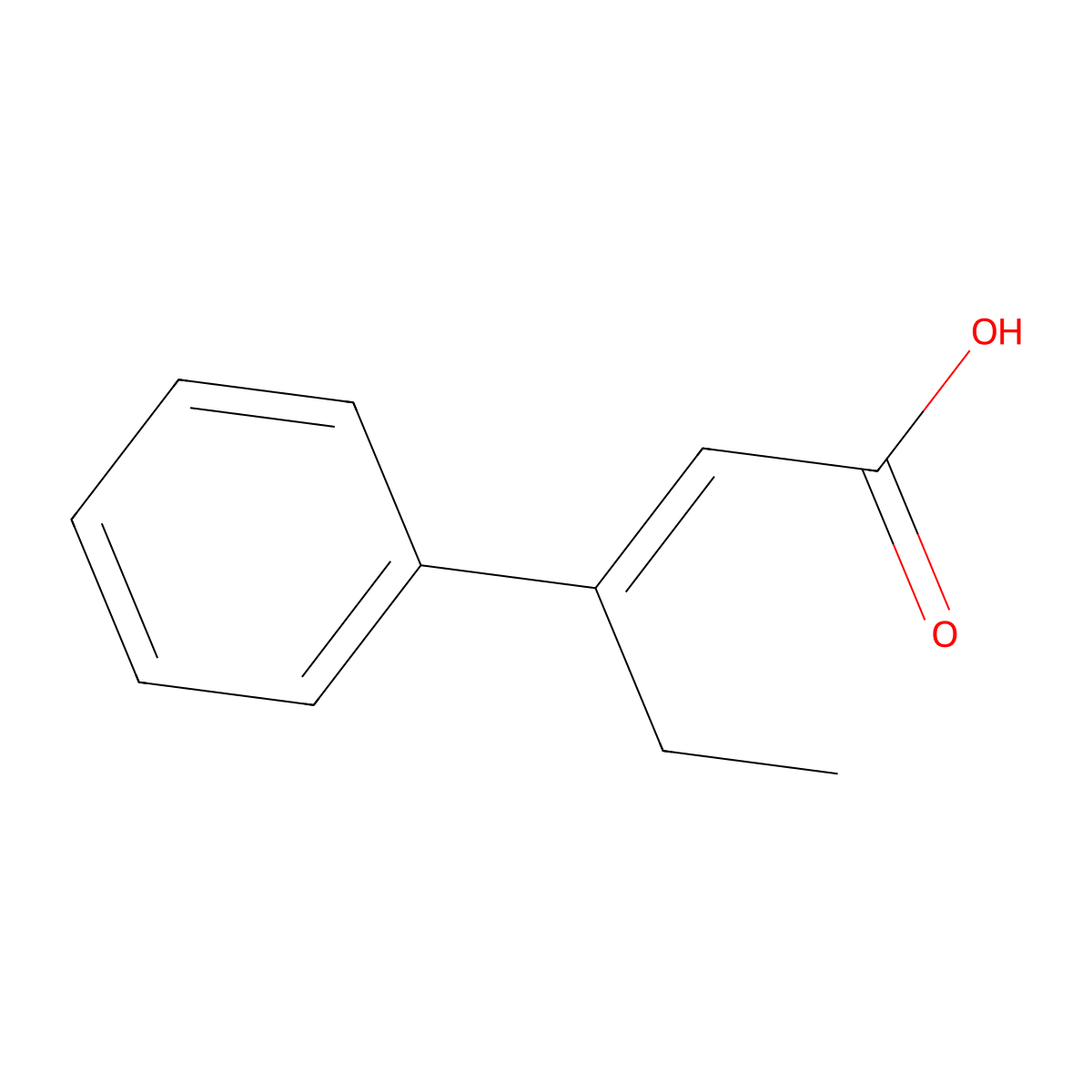 3-Phenylpent-2-enoic acid molecular structure, CAS 1528-58-1