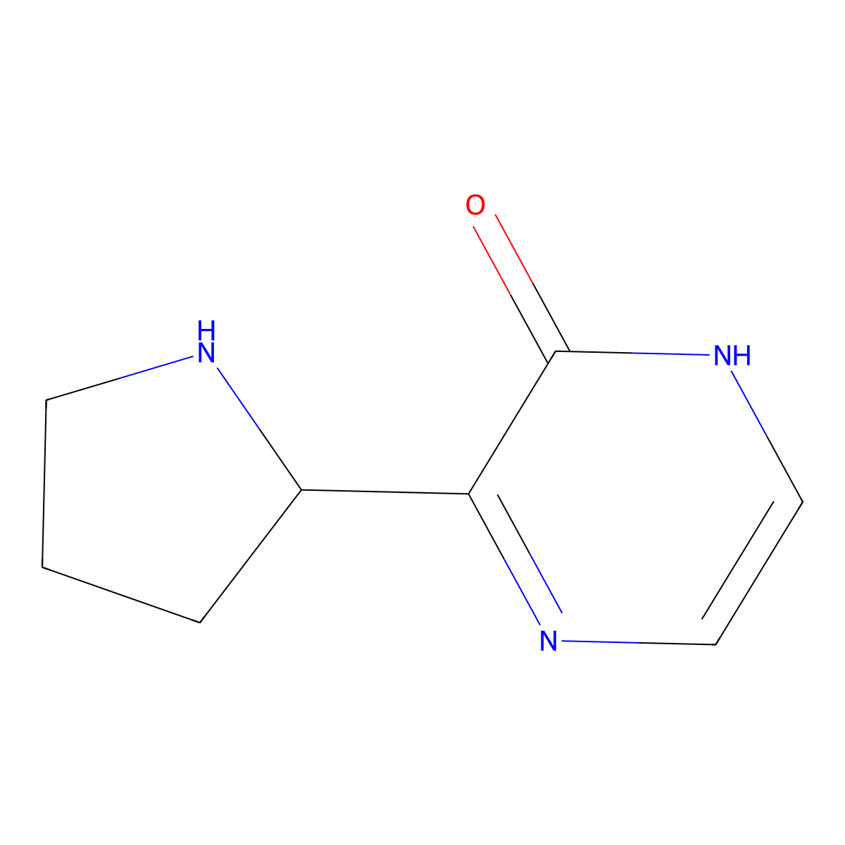 3-(Pyrrolidin-2-yl)-1,2-dihydropyrazin-2-one molecular structure, CAS 1528009-63-3