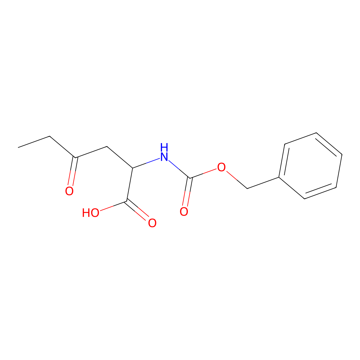 2-{[(Benzyloxy)carbonyl]amino}-4-oxohexanoic acid molecular structure, CAS 1528035-50-8