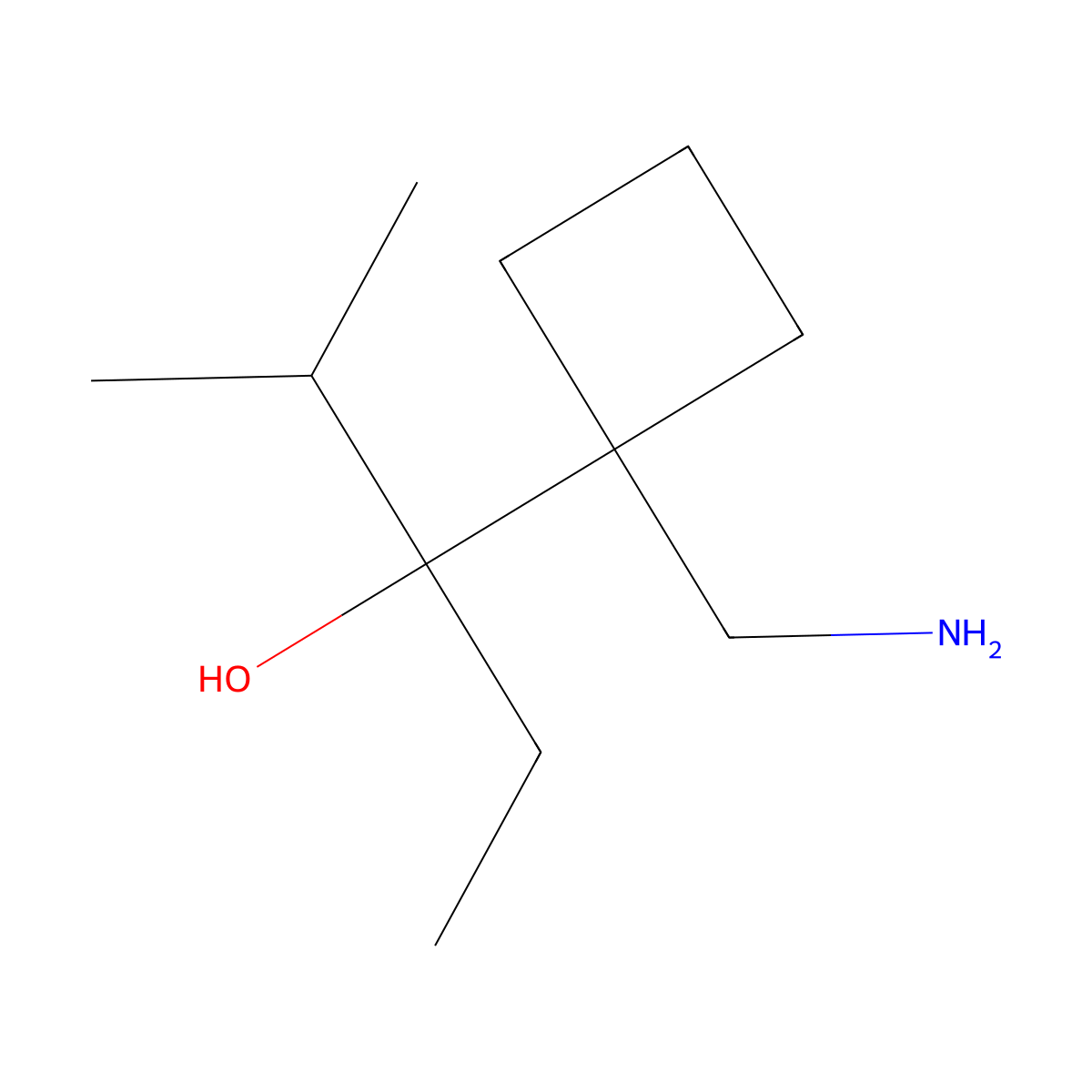 3-(1-(Aminomethyl)cyclobutyl)-2-methylpentan-3-ol molecular structure, CAS 1528070-65-6