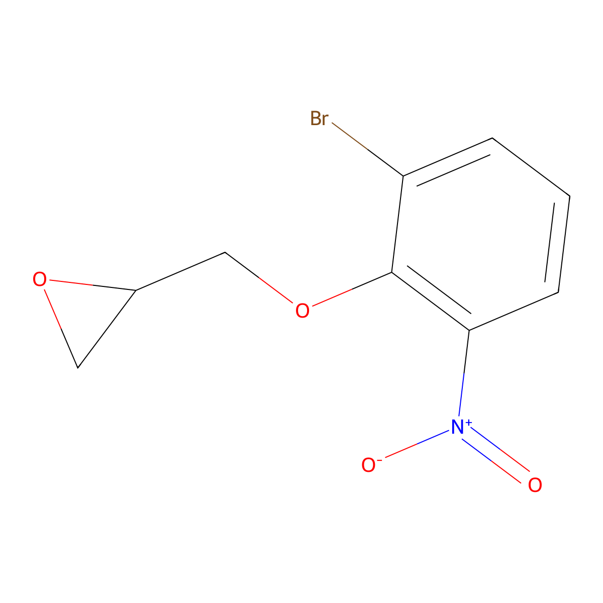 2-[(2-Bromo-6-nitrophenoxy)methyl]oxirane molecular structure, CAS 1528104-17-7