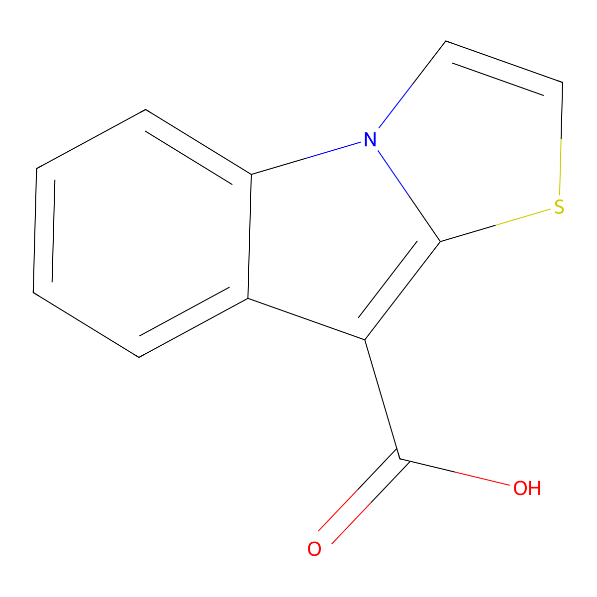 Thiazolo[3,2-a]indole-9-carboxylic acid molecular structure, CAS 152812-49-2