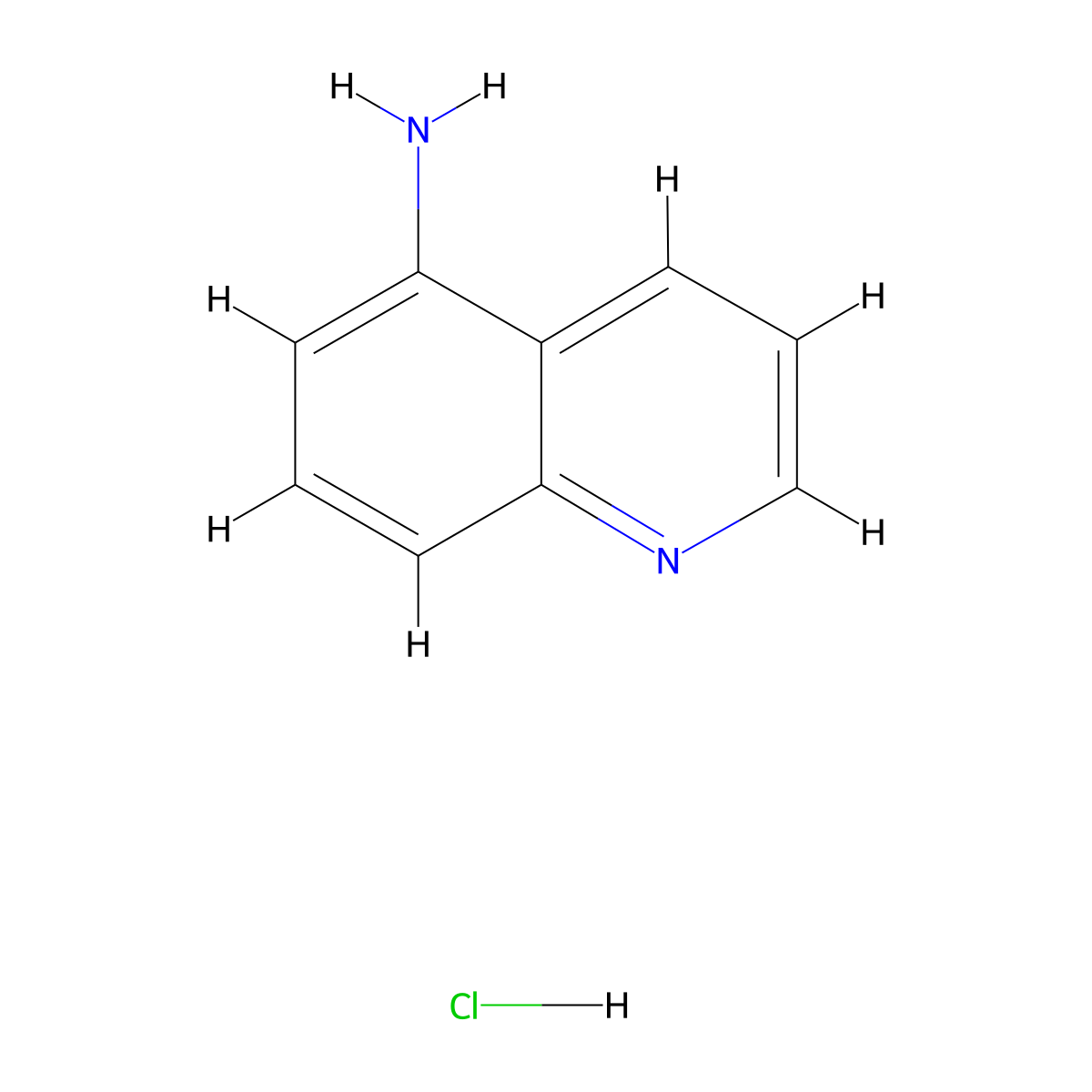 Quinolin-5-amine hydrochloride molecular structure, CAS 152814-24-9