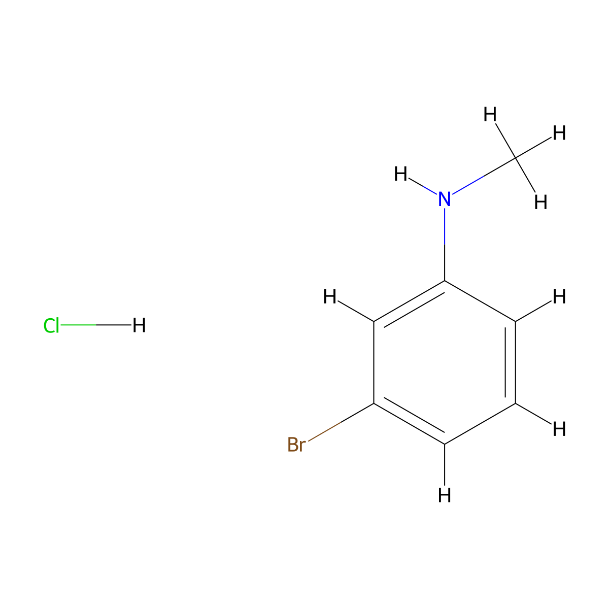 3-Bromo-N-methylaniline hydrochloride molecular structure, CAS 152814-26-1