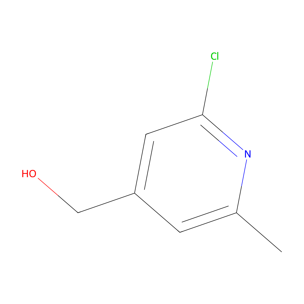 (2-Chloro-6-methylpyridin-4-yl)methanol molecular structure, CAS 152815-18-4