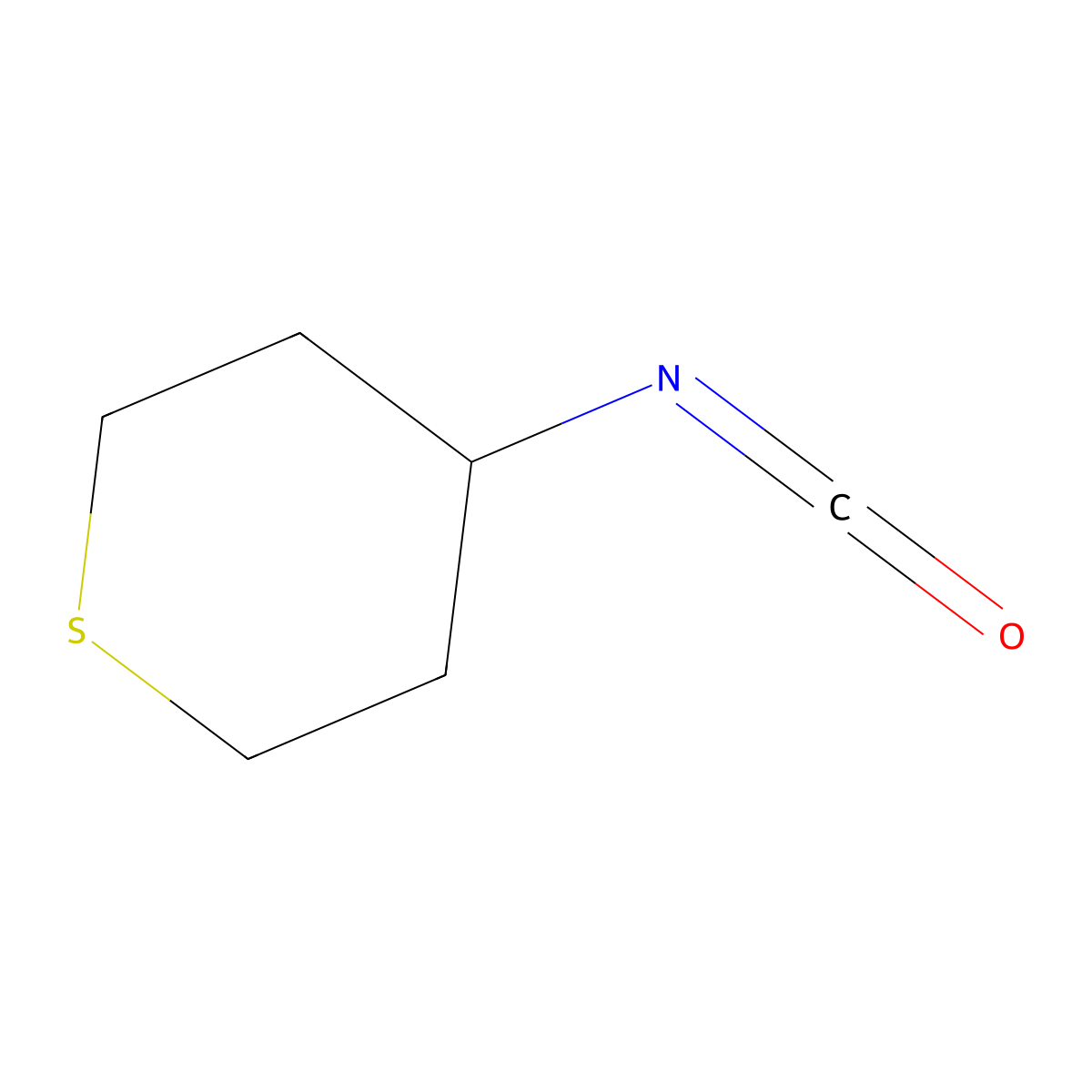 4-Isocyanatothiane molecular structure, CAS 1528156-97-9