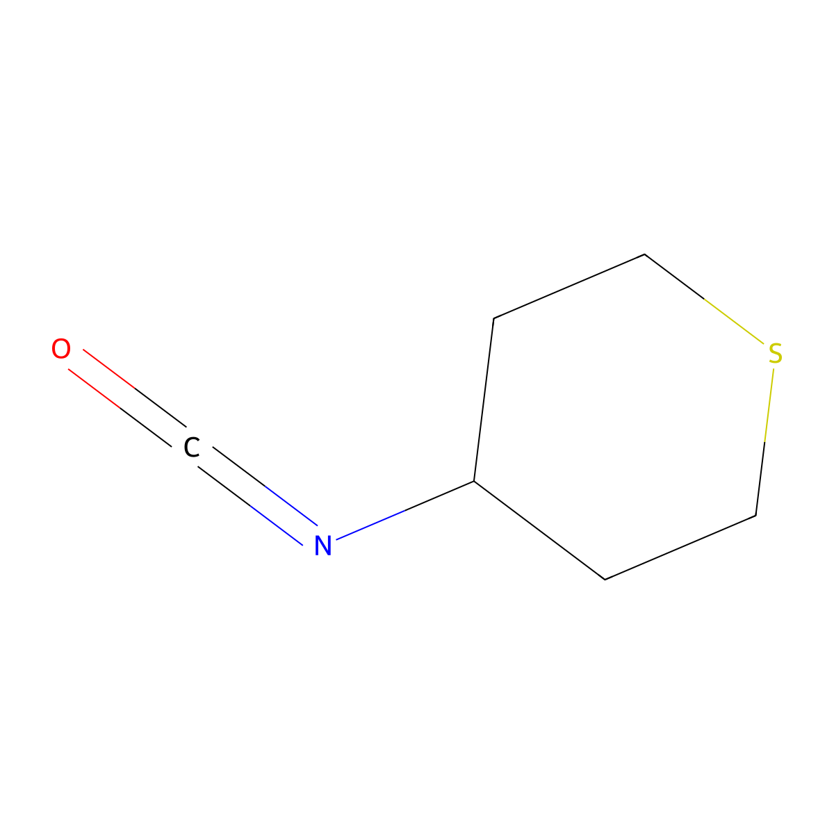 4-Isocyanatothiane molecular structure, CAS 1528156-97-9