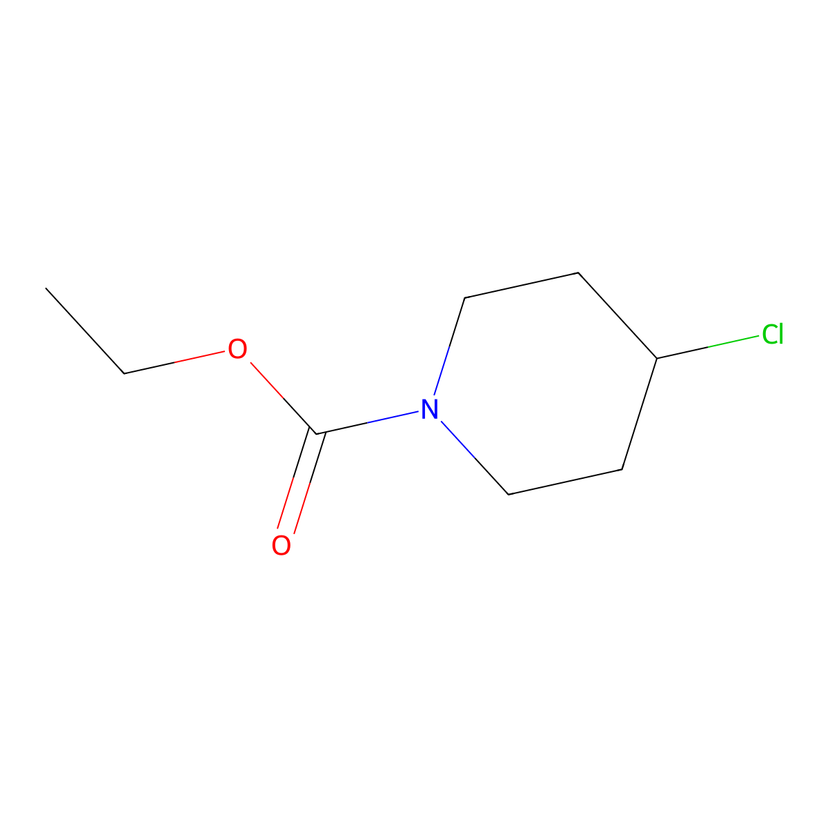 Ethyl 4-chloropiperidine-1-carboxylate molecular structure, CAS 152820-13-8