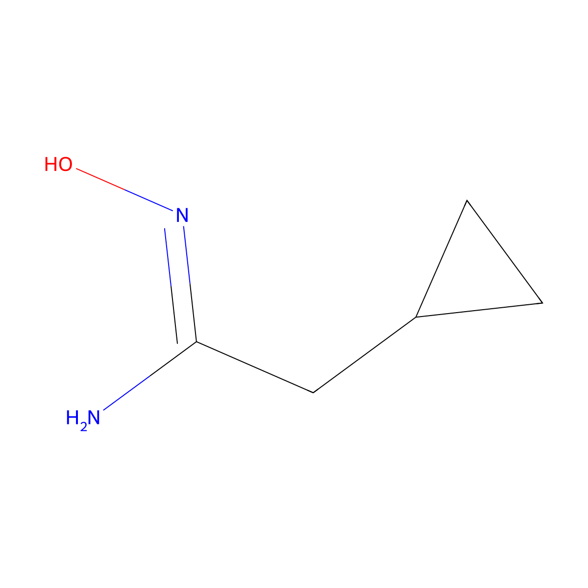 2-cyclopropyl-N'-hydroxyethanimidamide molecular structure, CAS 152821-00-6