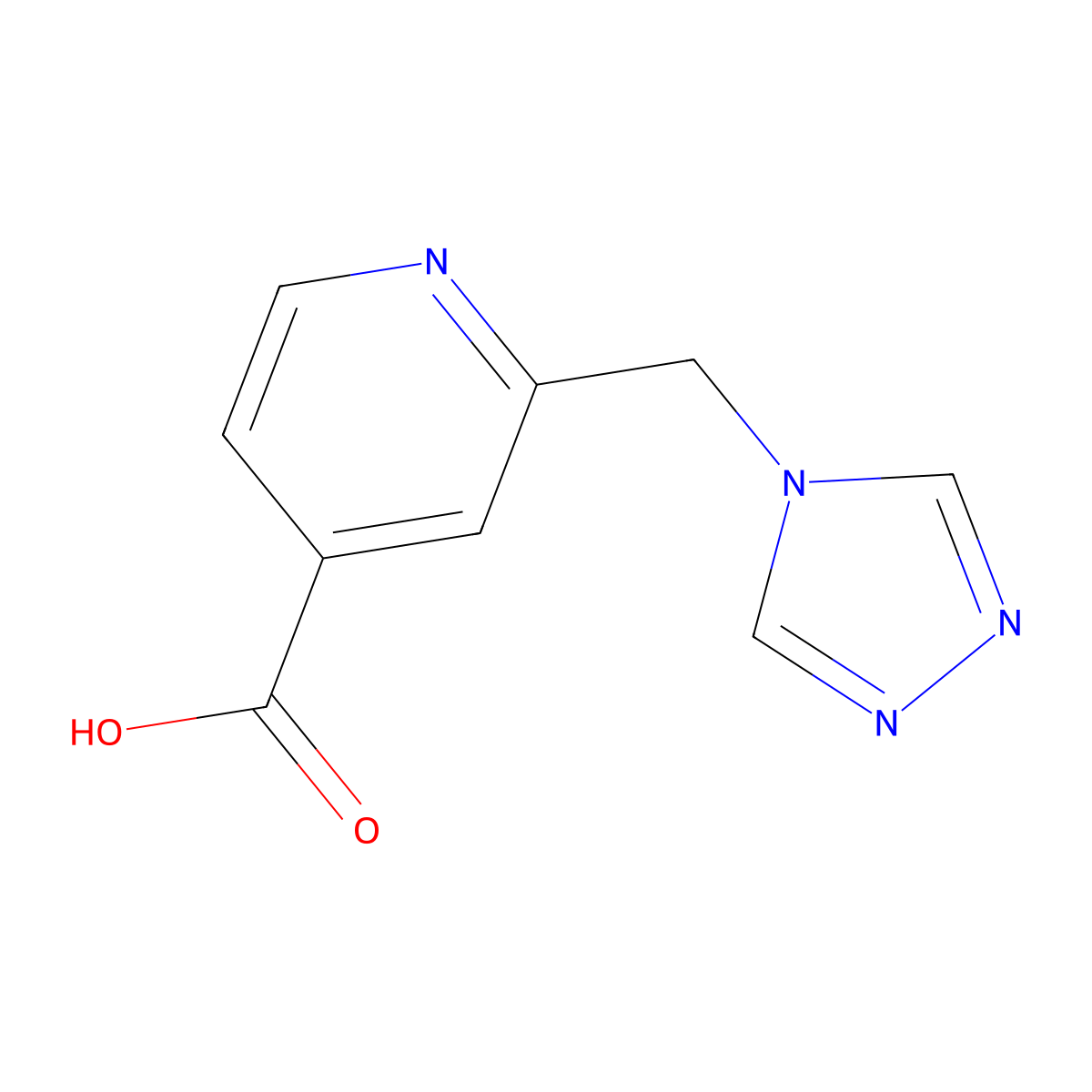 2-[(4H-1,2,4-triazol-4-yl)methyl]pyridine-4-carboxylic acid molecular structure, CAS 1528212-58-9