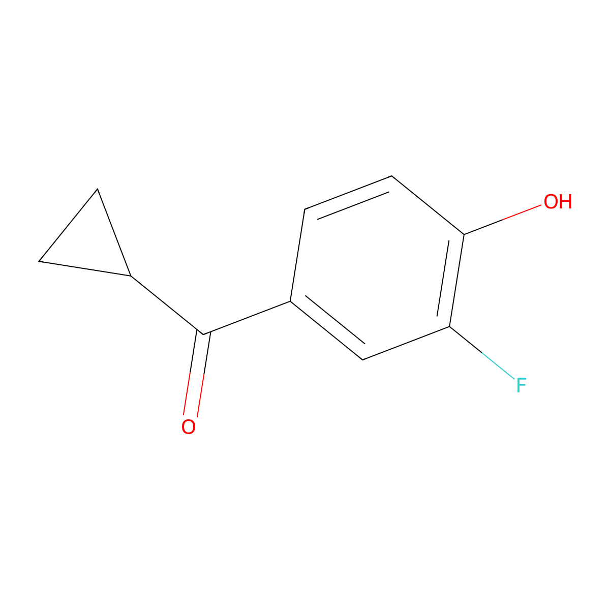 4-Cyclopropanecarbonyl-2-fluorophenol molecular structure, CAS 1528228-31-0
