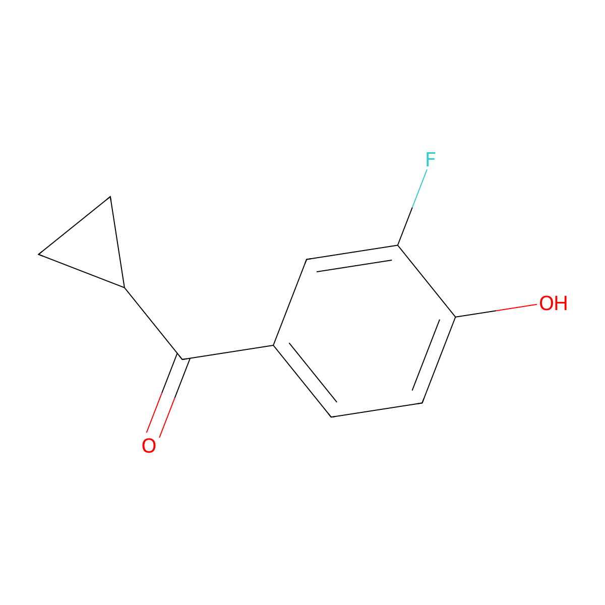 4-Cyclopropanecarbonyl-2-fluorophenol molecular structure, CAS 1528228-31-0