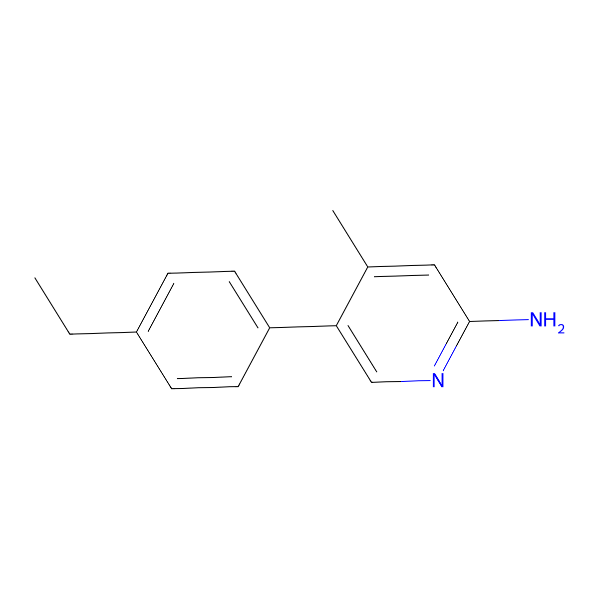 5-(4-Ethylphenyl)-4-methyl-2-pyridinamine molecular structure, CAS 1528319-03-0