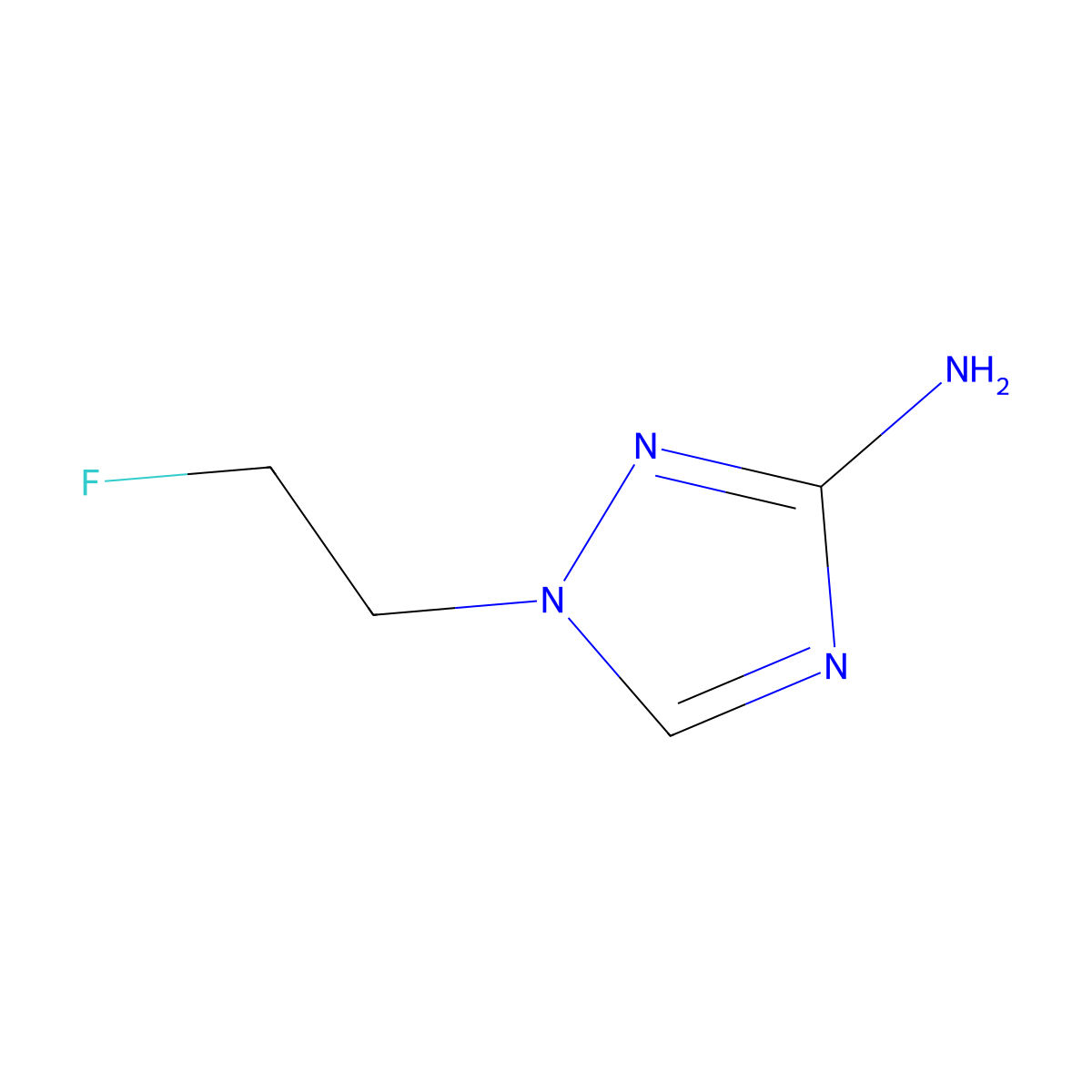 1-(2-fluoroethyl)-1H-1,2,4-triazol-3-amine molecular structure, CAS 1528319-82-5
