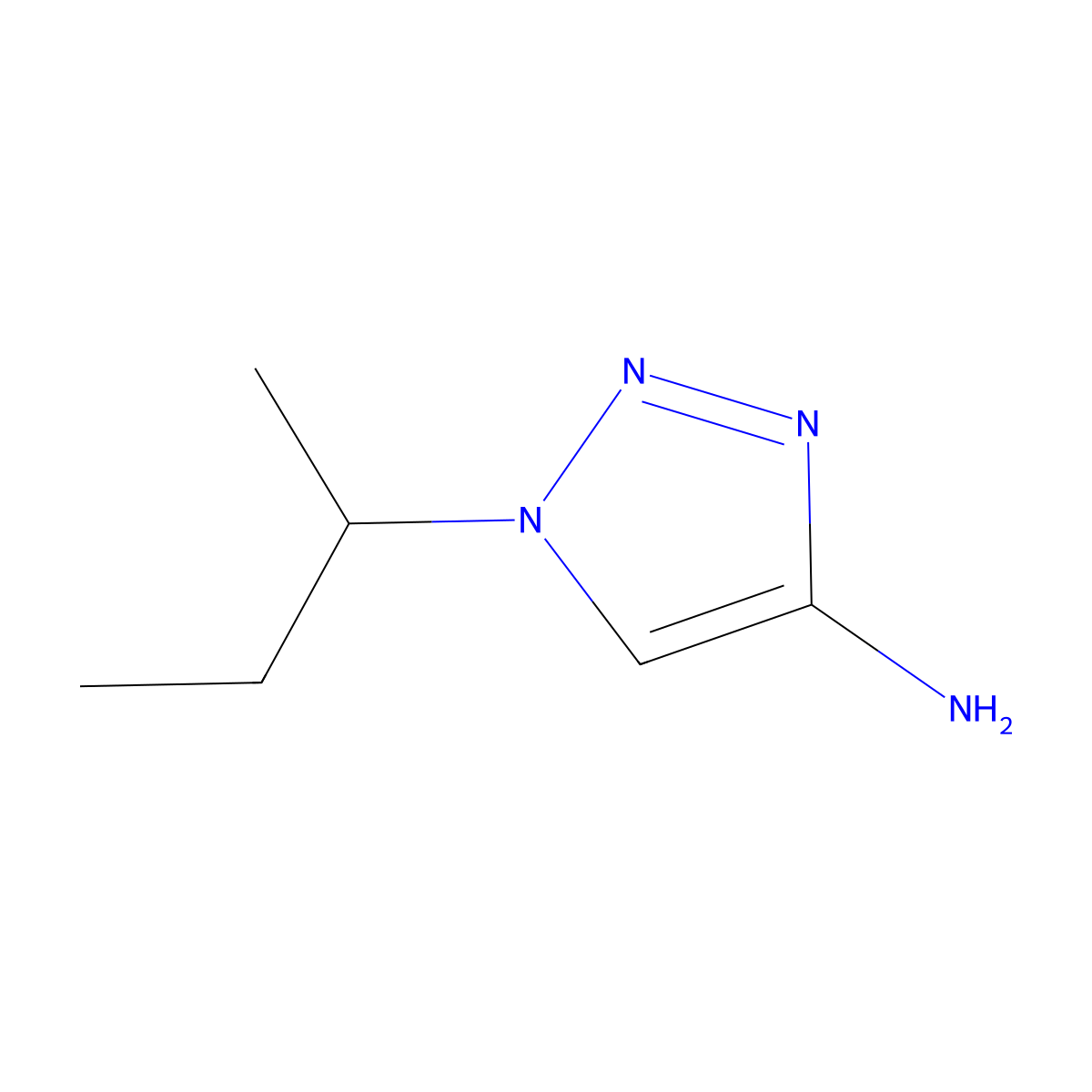 1-(butan-2-yl)-1H-1,2,3-triazol-4-amine molecular structure, CAS 1528343-90-9