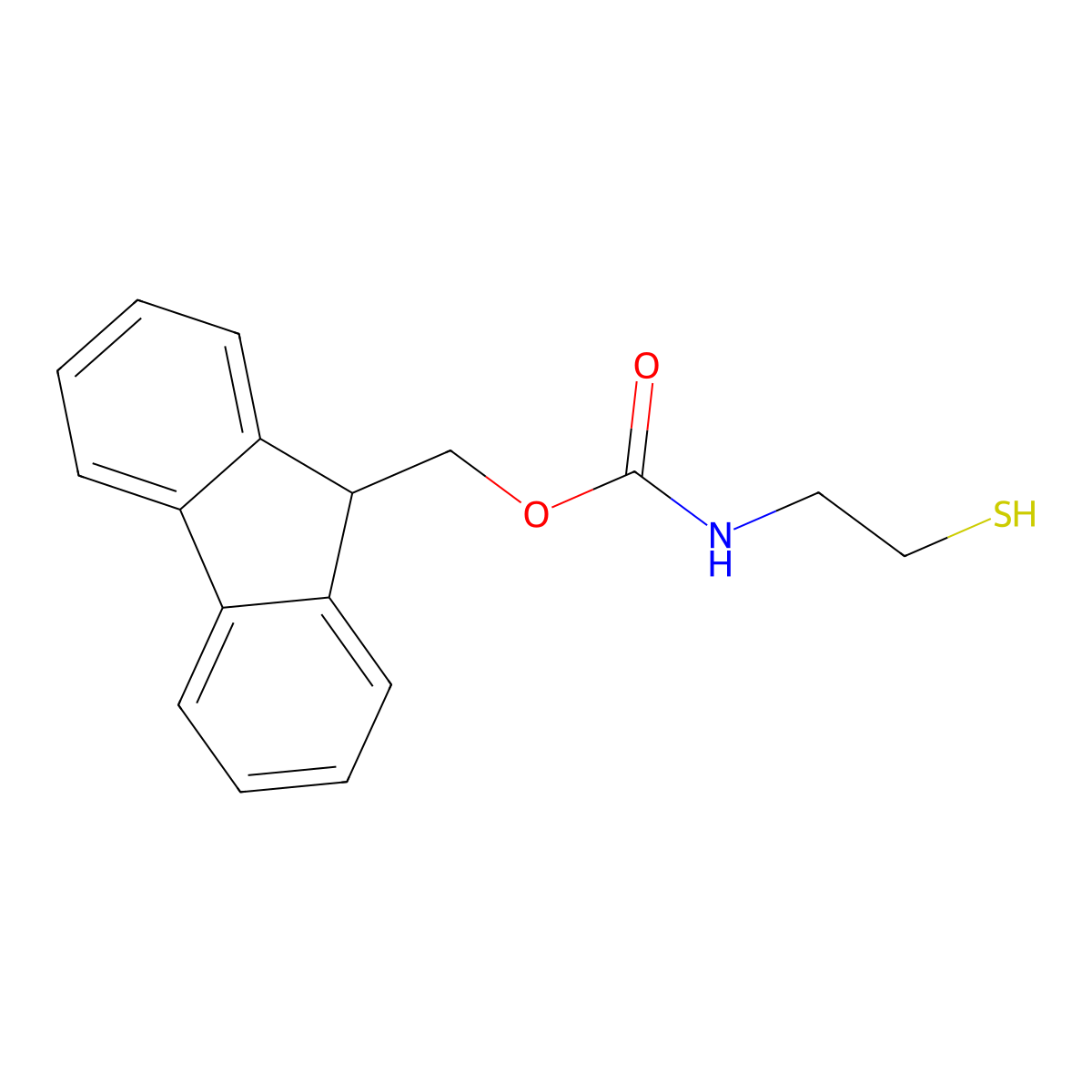 (9H-Fluoren-9-yl)methyl (2-mercaptoethyl)carbamate molecular structure, CAS 152835-00-2