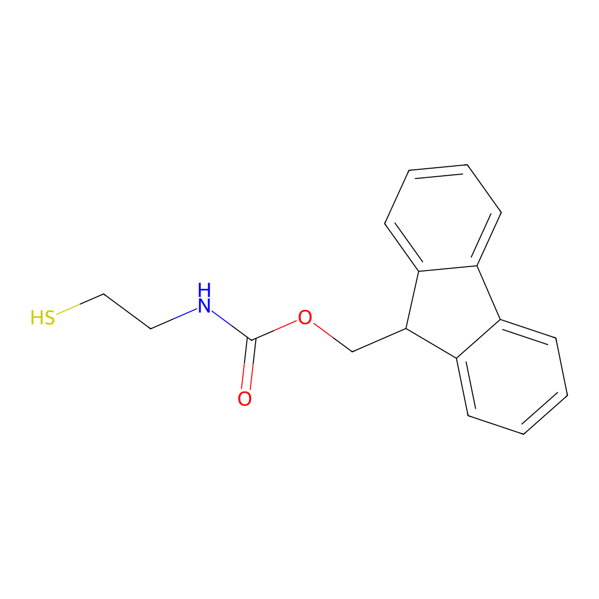 (9H-Fluoren-9-yl)methyl (2-mercaptoethyl)carbamate molecular structure, CAS 152835-00-2
