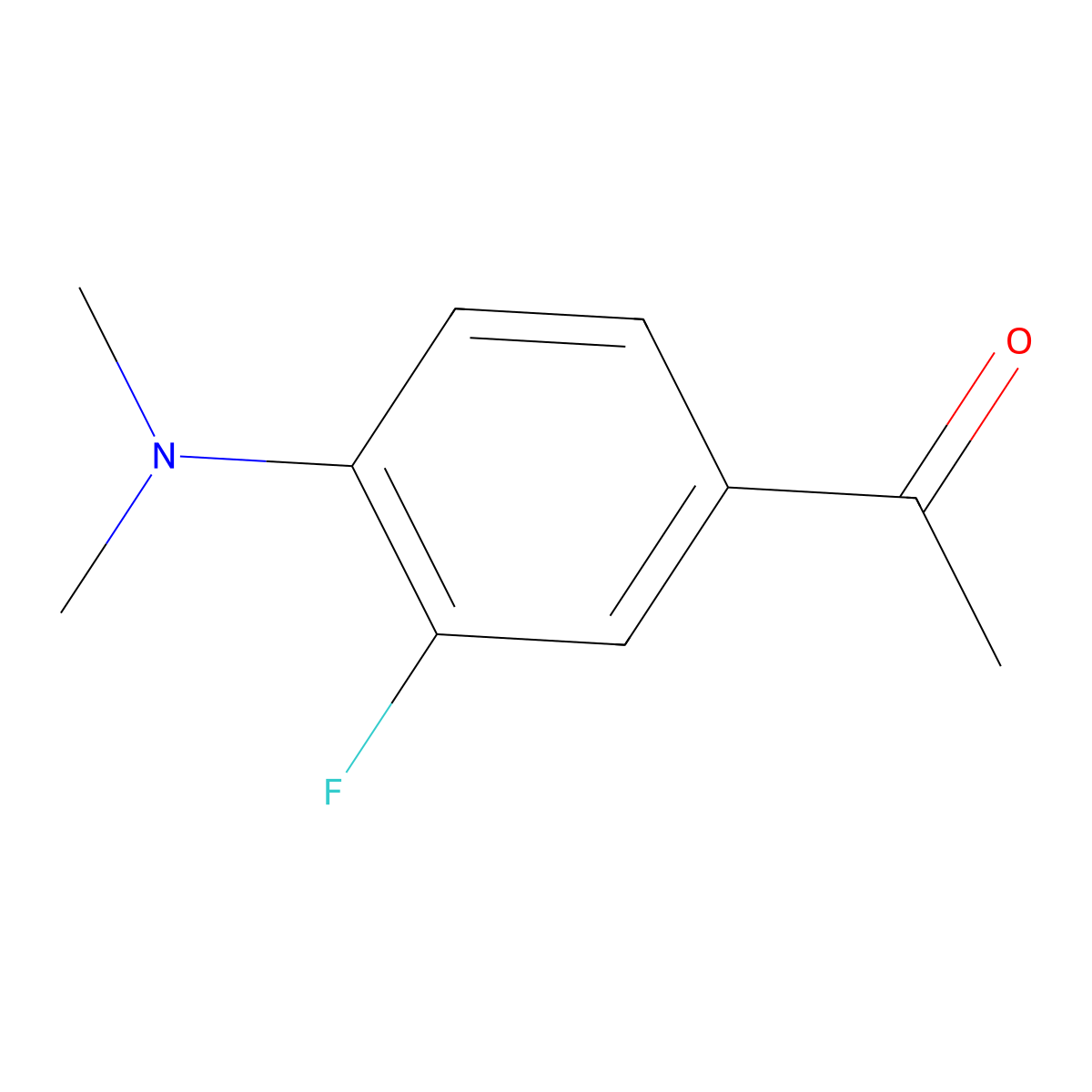 1-[4-(Dimethylamino)-3-fluorophenyl]ethan-1-one molecular structure, CAS 152835-92-2