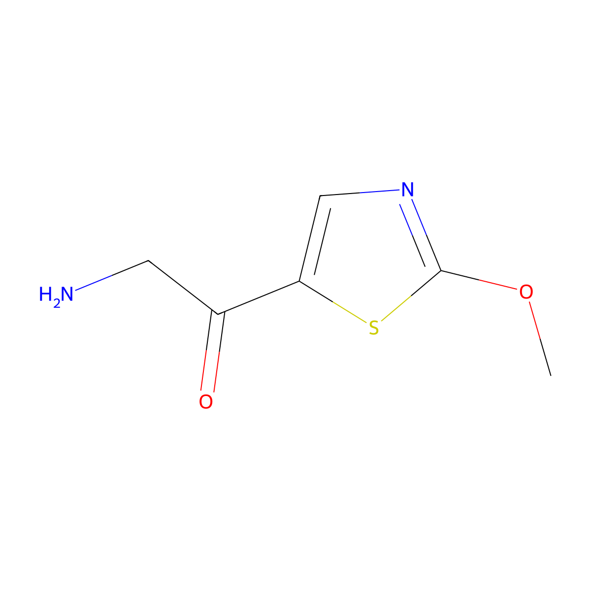 2-Amino-1-(2-methoxy-1,3-thiazol-5-yl)ethan-1-one molecular structure, CAS 1528387-84-9